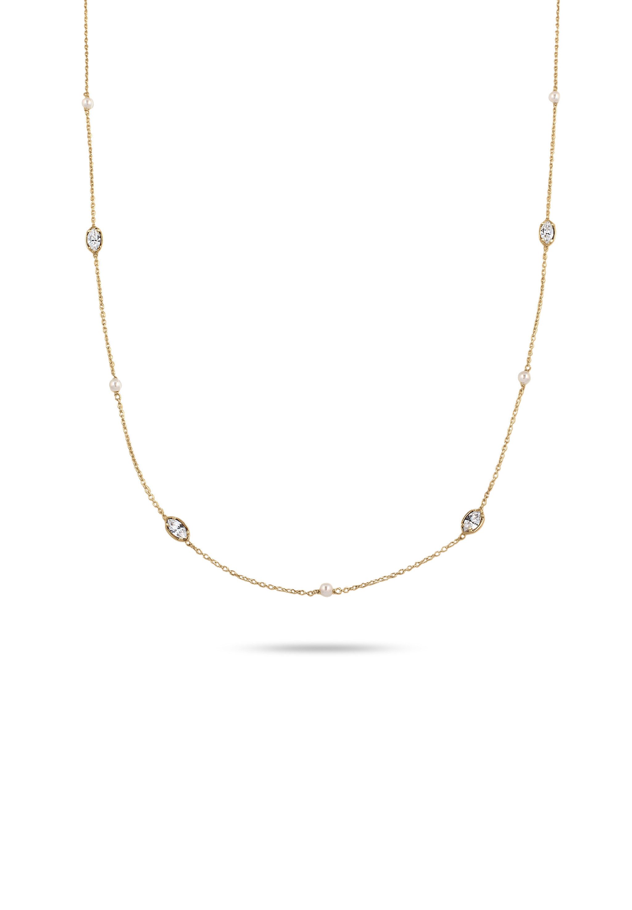 Elli Perlenkette Perlen Kristalle von Swarovski® Weiß 925 Sterling Silber