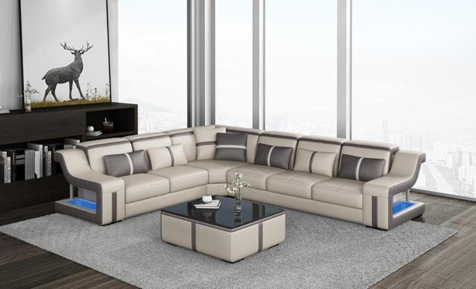 JVmoebel Ecksofa, Ecksofa Design Form Leder L Couch Wohnlandschaft Sofa Polster Couchen