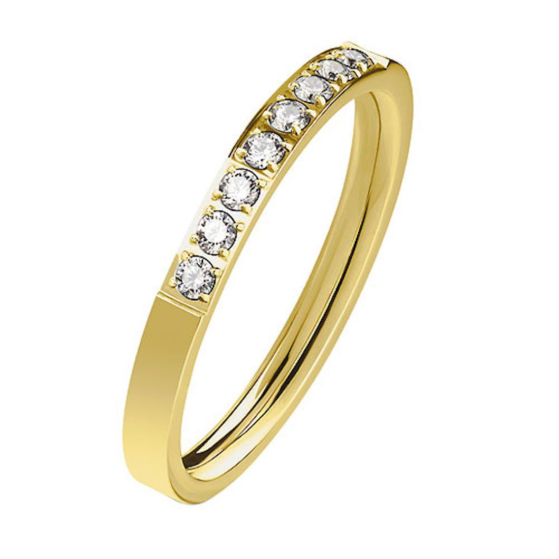 Fingerring Damen Verlobungsring Ehering mit Kristallen elegant filigran glänzend