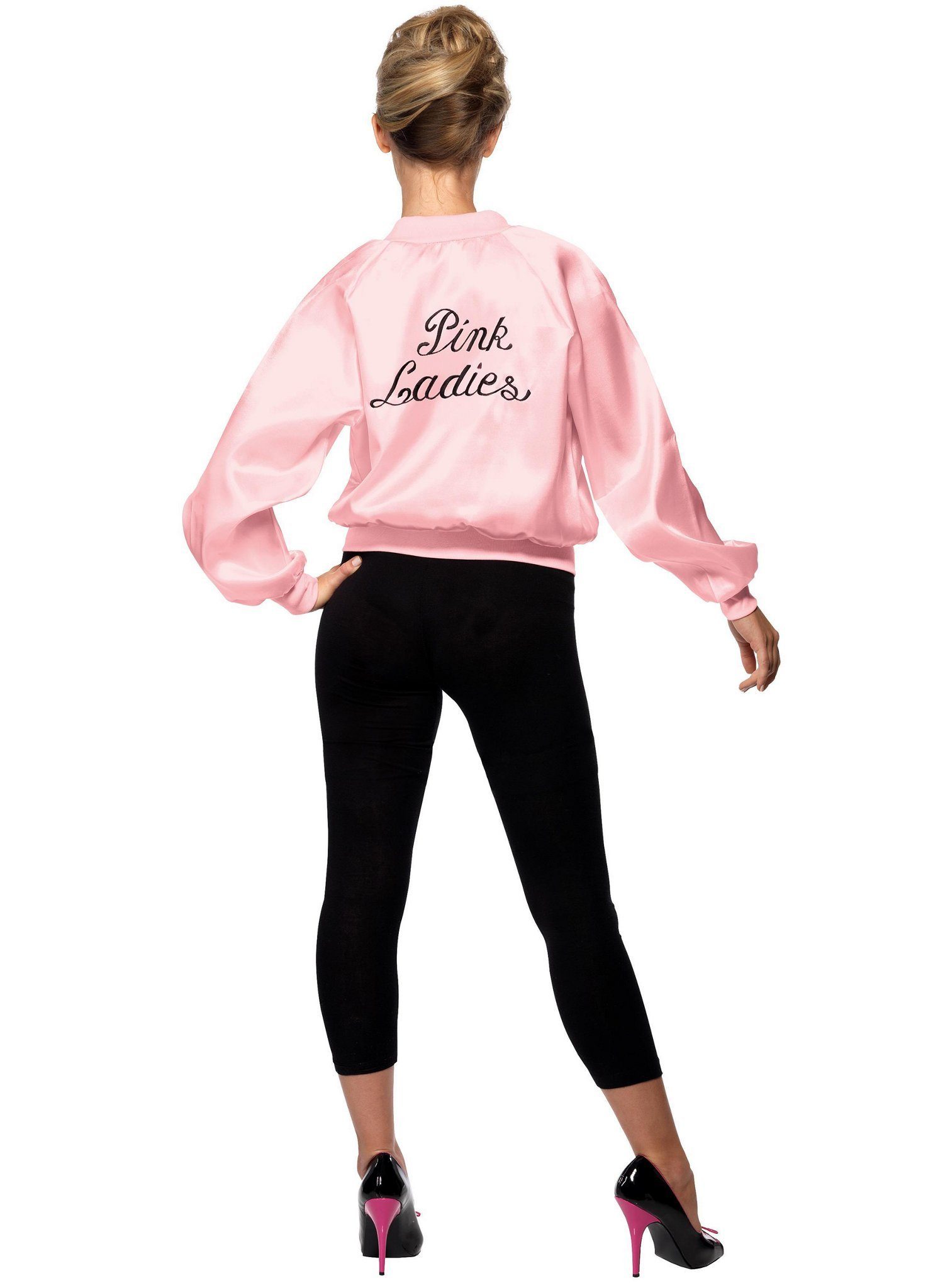 Smiffys Kostüm Grease Pink Ladies Jacke, Eignet sich hervorragend zum Abhän günstig online kaufen