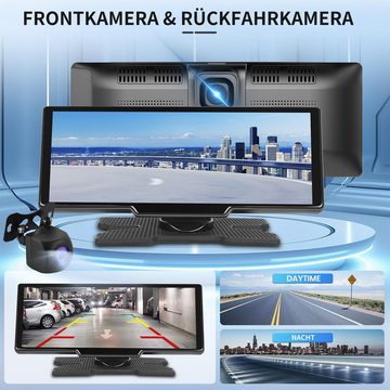 Hikity 9.3 Zoll Smart Screen Player Carplay Auto Display Navi mit Kamera Navigationsgerät (Mirror Link, FM, AUX, 64 TF-Karte, 1080P Rückfahrkamera)
