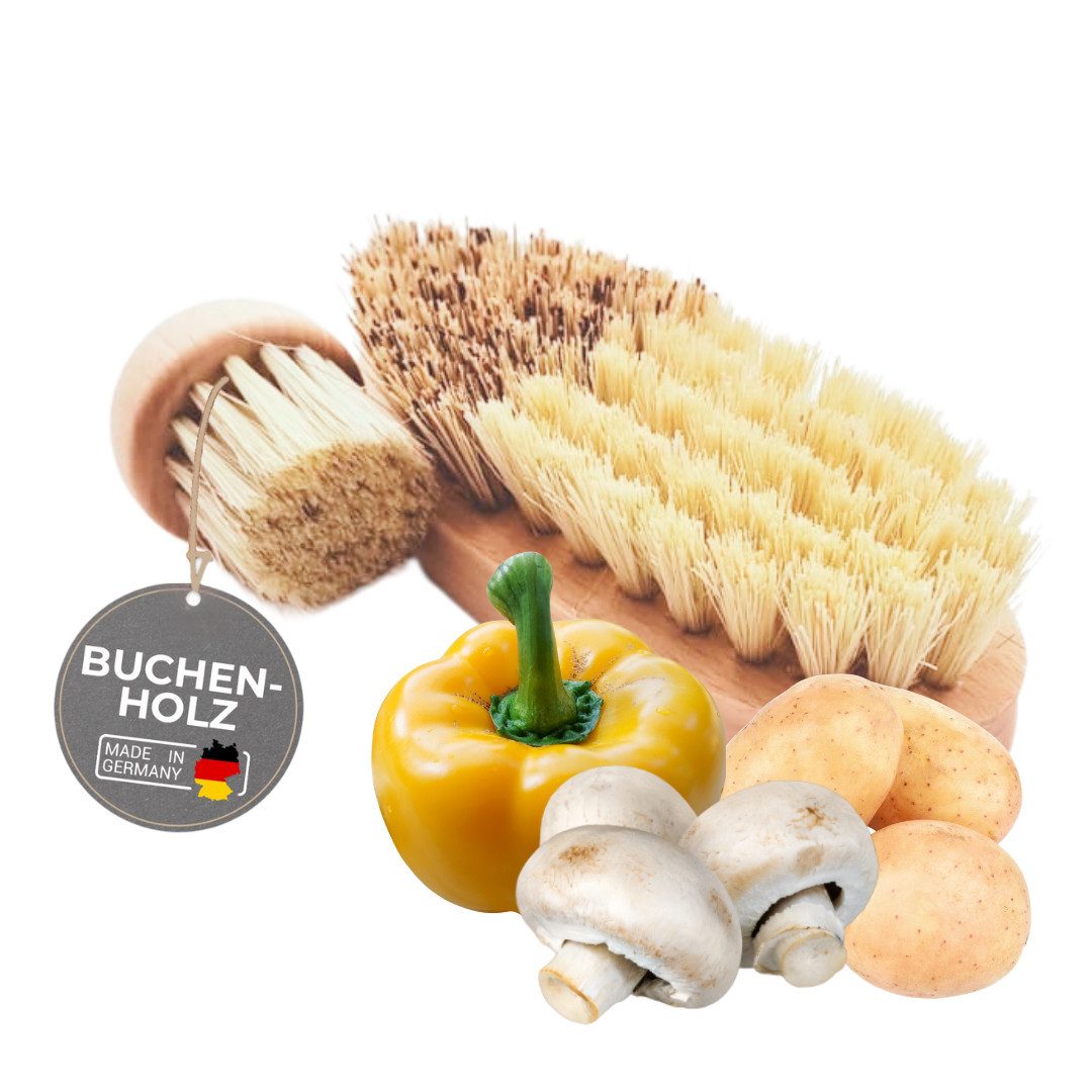 Topanbieter999 Reinigungsbürste in verschiedenen Ausführungen, Optimal geeignet für Gemüse und Champignons