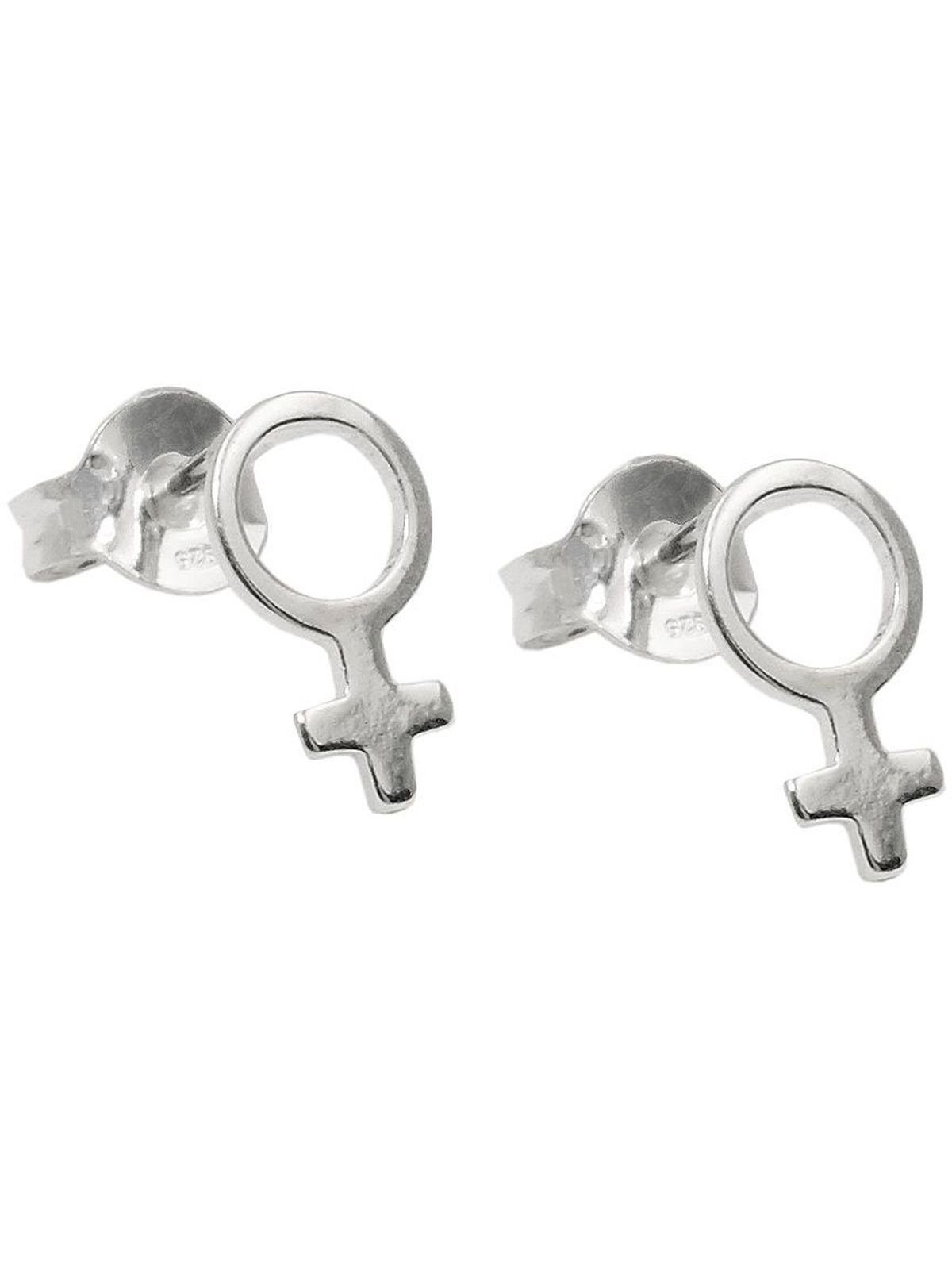 Gallay Paar Ohrstecker Ohrring 9x5mm Symbol Weiblichkeit glänzend Silber 925 (1-tlg)