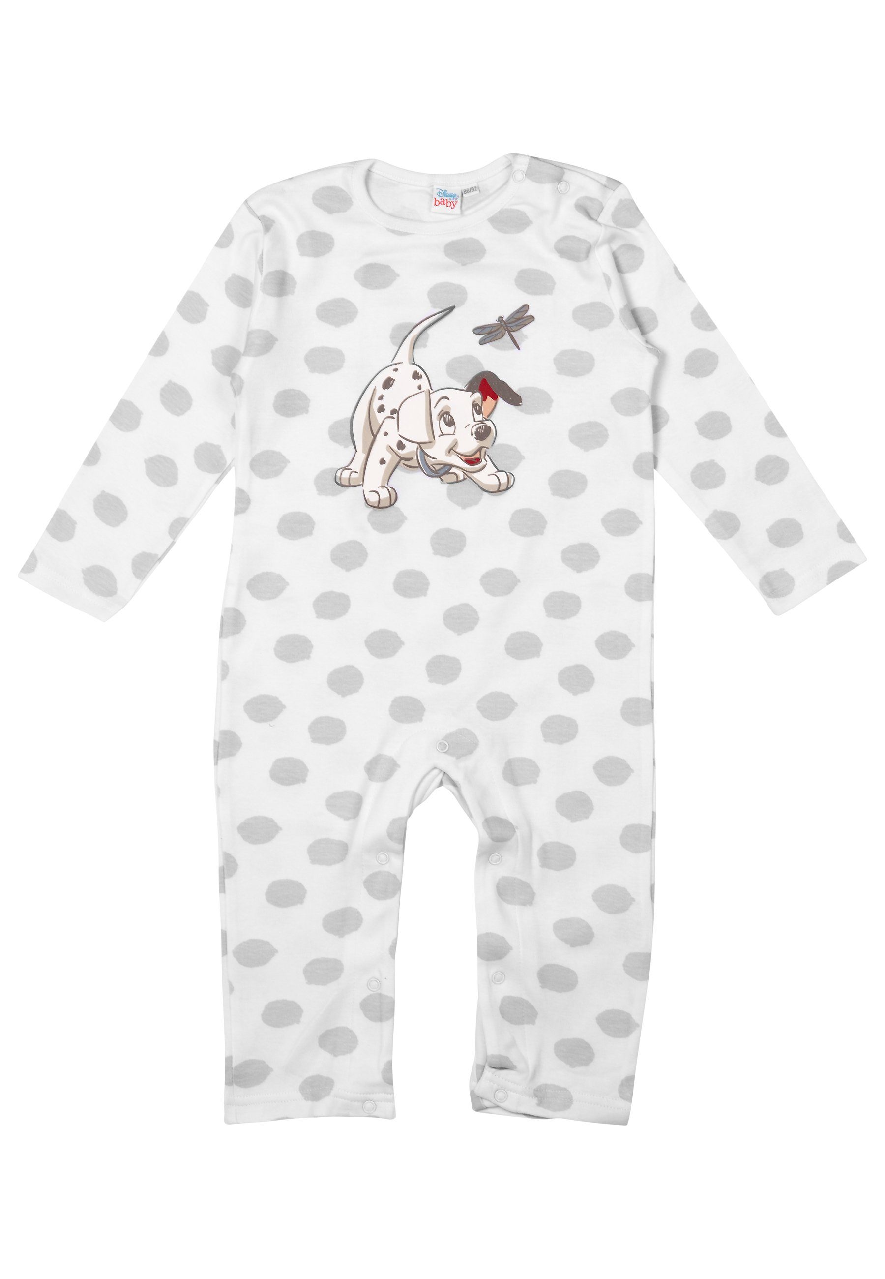 United Labels® Body Disney 101 Dalmatiner - Strampler Baby Body Unisex Langarm Weiß