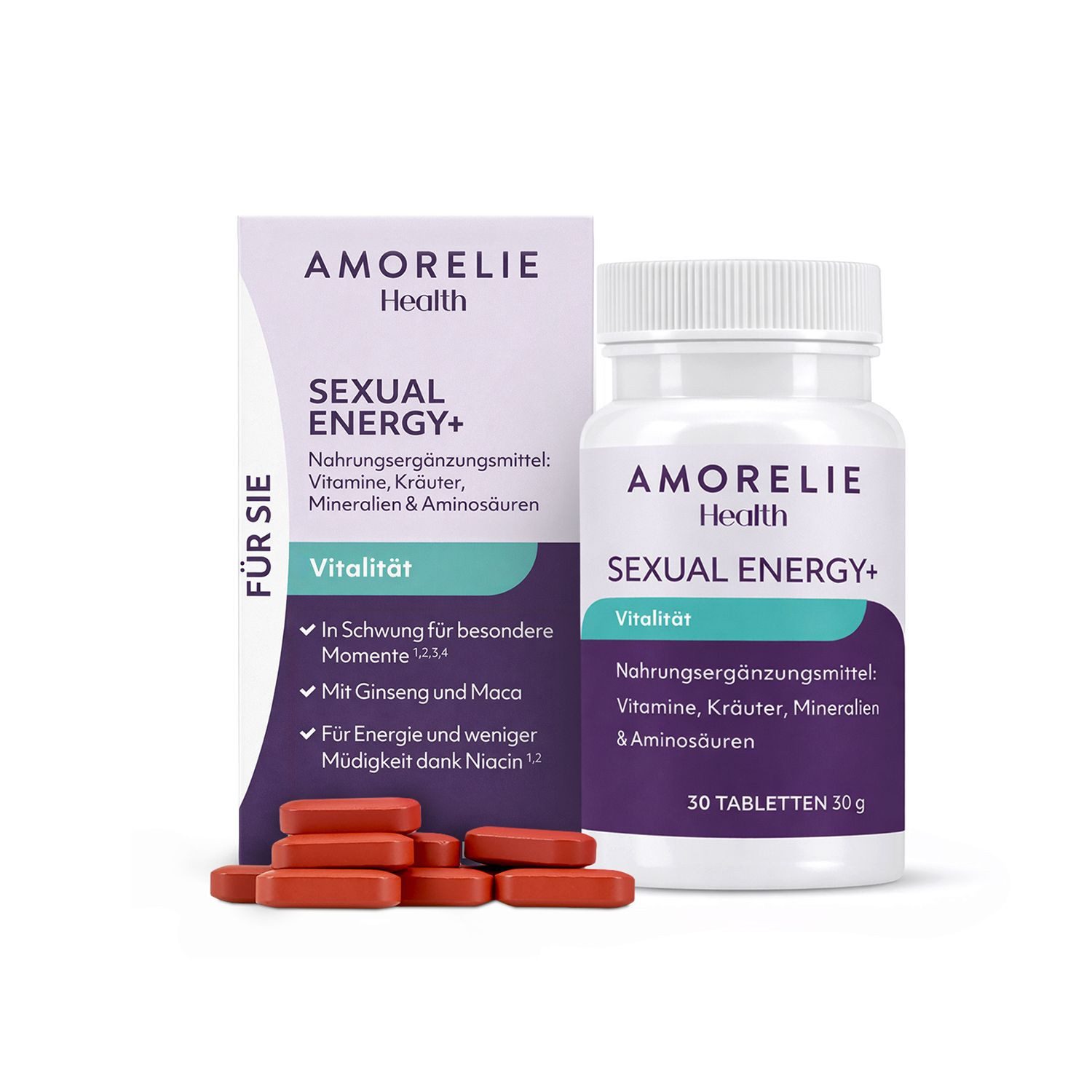 AMORELIE Amorelie Health - Sexual Energy+ für Sie - 30 Tabletten Tabletten, 1 er 30 St., 30 g