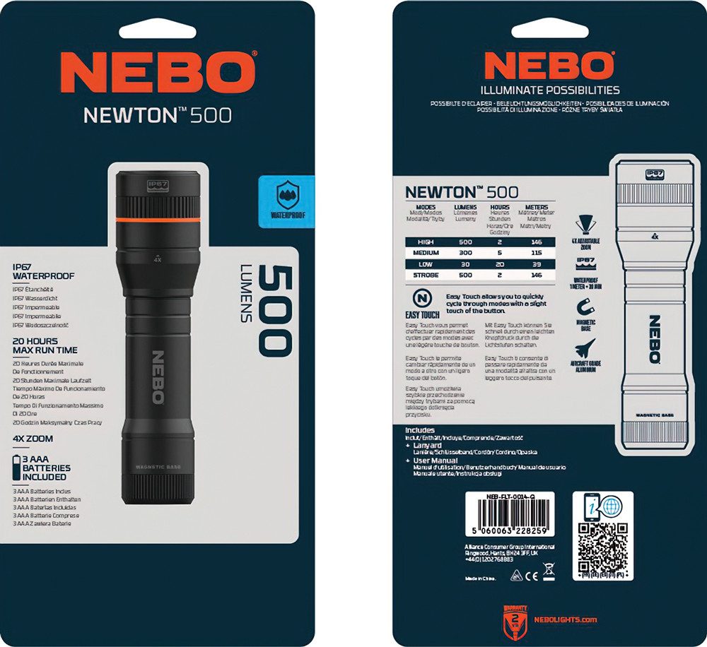 NEBO LED Taschenlampe Nebo NEWTON™ 500 (1-St., Taschenlampe)