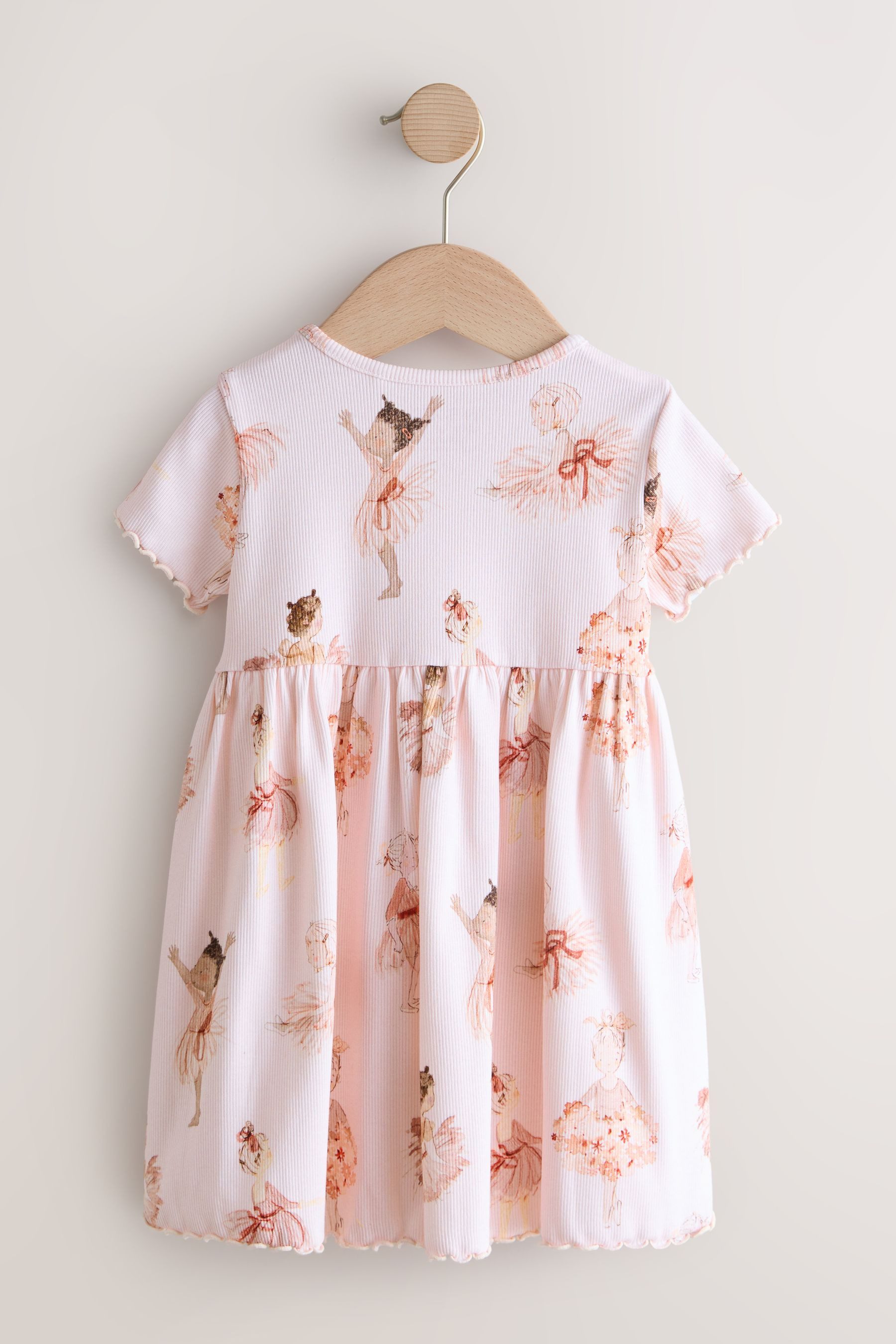 Next Jerseykleid Geripptes Kurzarmkleid (1-tlg)