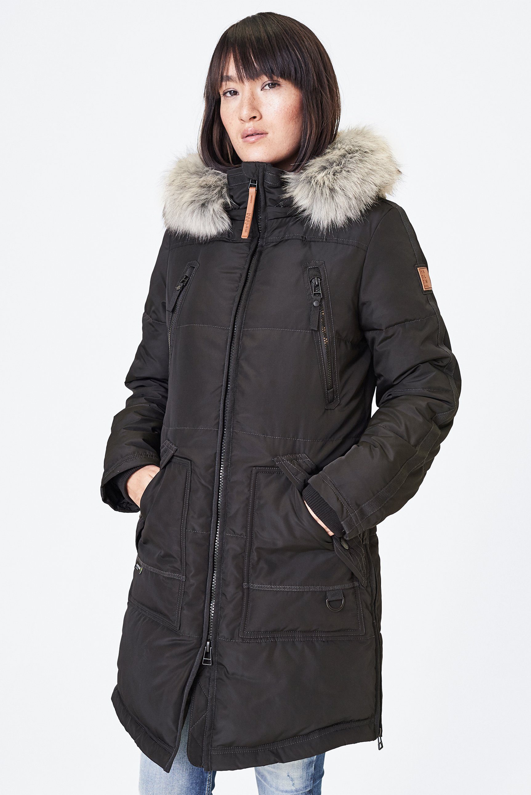 Harlem Soul Winterjacke mit zwei Reißverschlüssen seitlich am Saum