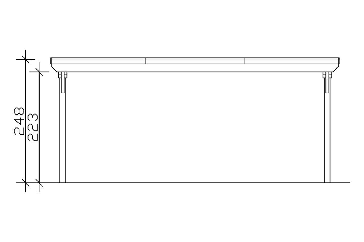 613x846 Doppelcarport Skanholz Einfahrtshöhe BxT: cm Emsland, 223 cm,