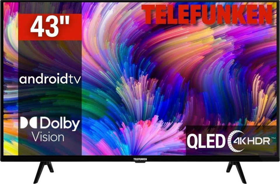 Telefunken D43Q660M2CW QLED-Fernseher (108 cm/43 Zoll, 4K Ultra HD, Smart-TV )