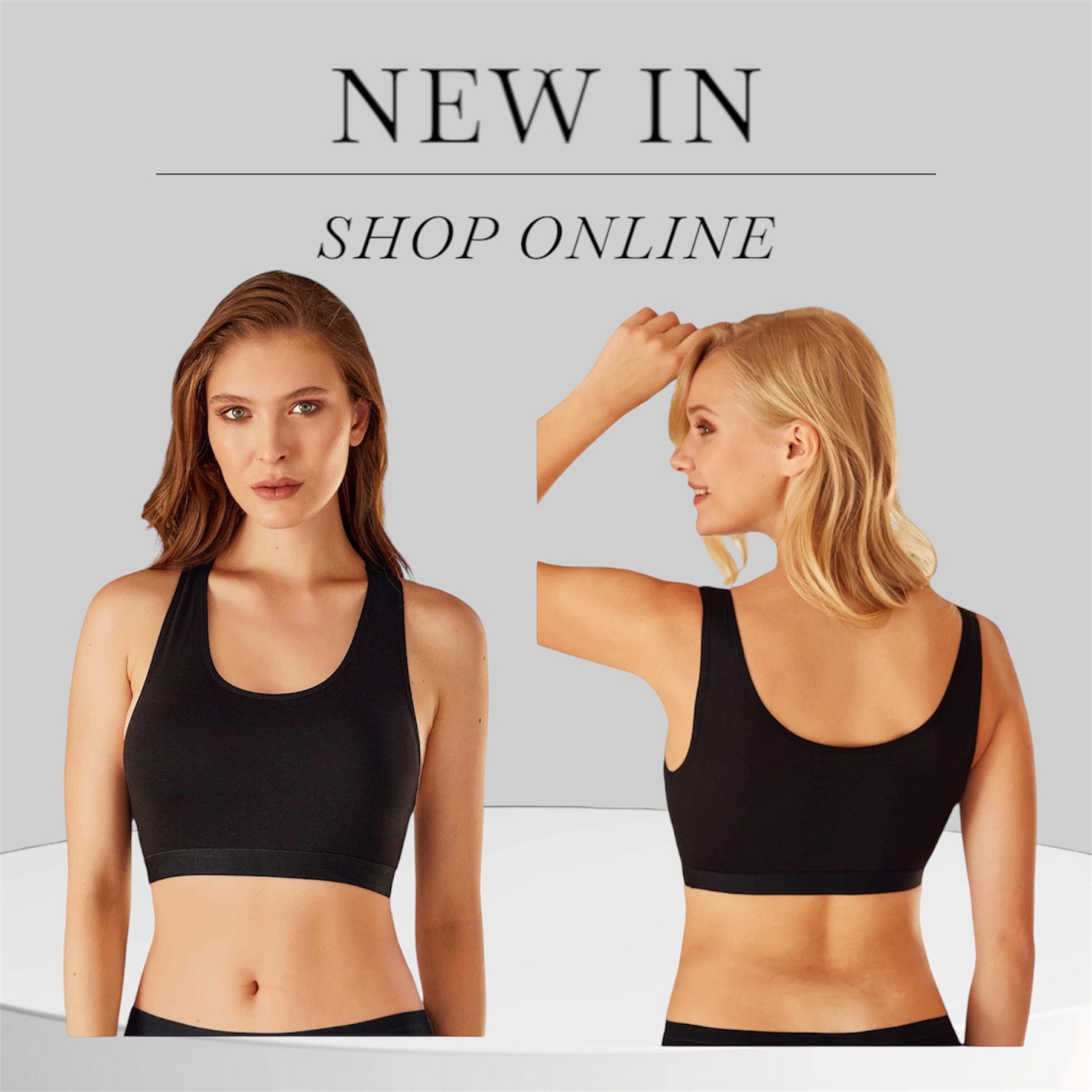DDOnlineShop Sport-BH Sports Bra Bustier BH Damen Schwarz Weiß A-2643 (Spar-Set, 2-tlg., 2 Stück) superweich und ultraleicht, Premium Qualität