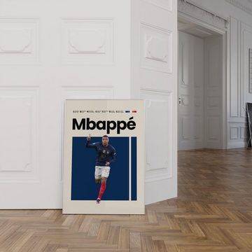 JUSTGOODMOOD Poster Premium ® Kylian Mbappe Poster · Frankreich Trikot · ohne Rahmen