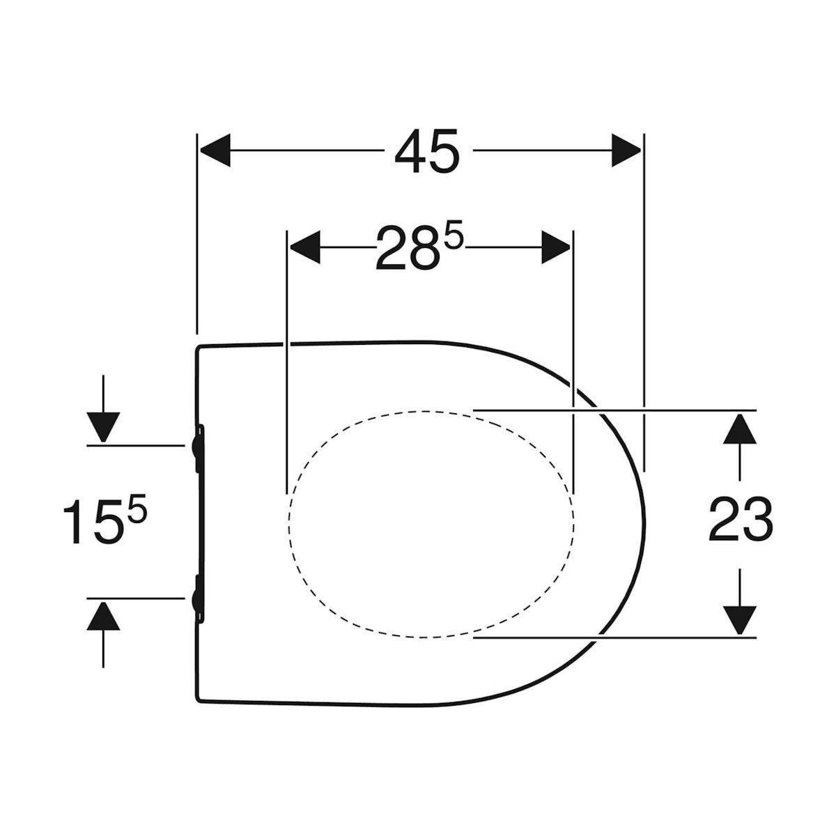GEBERIT WC-Sitz iCon WC-Sitz, antibakteriell, mit Absenkautomatik, weiß 500.835.01.1
