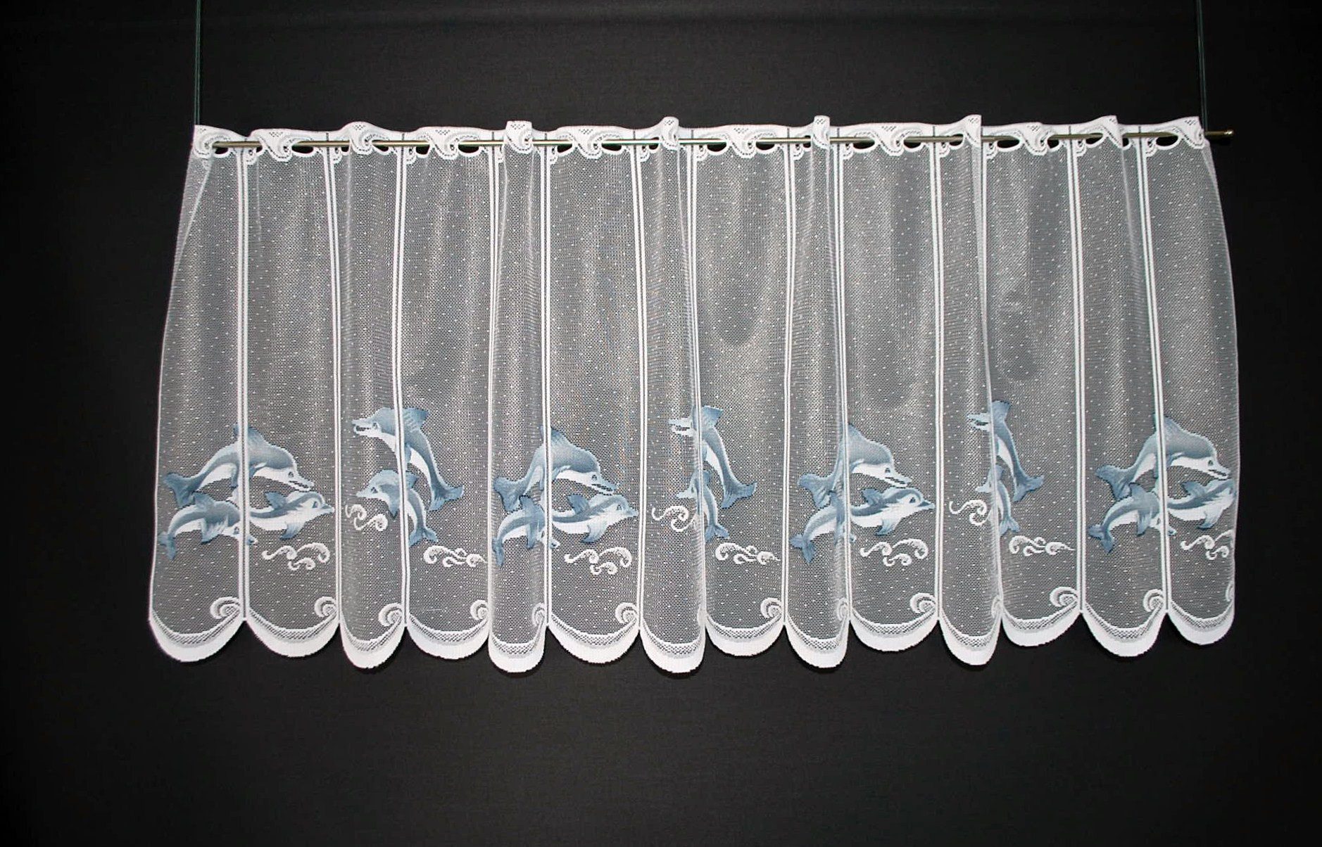 Gardinen Kranzusch Scheibengardine Delfin (1 St), Stangendurchzug, transpar günstig online kaufen