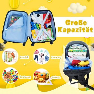 KOMFOTTEU Kinderkoffer mit Rucksack, Kinder Trolley Gepäck