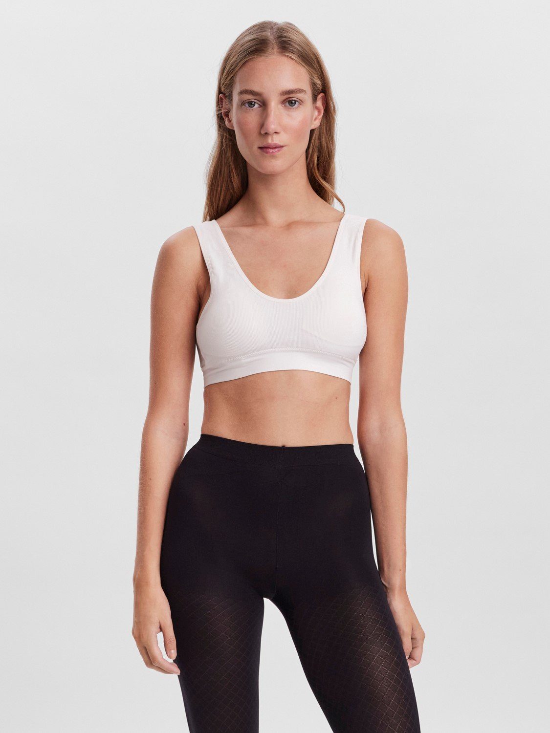 Vero Moda Bustier Bustier Ripp BH 2-er Pack Soft Cups ohne Bügel VMAGNES für (Set, 2-tlg) VMAGNES TOP 2-PACK NOOS