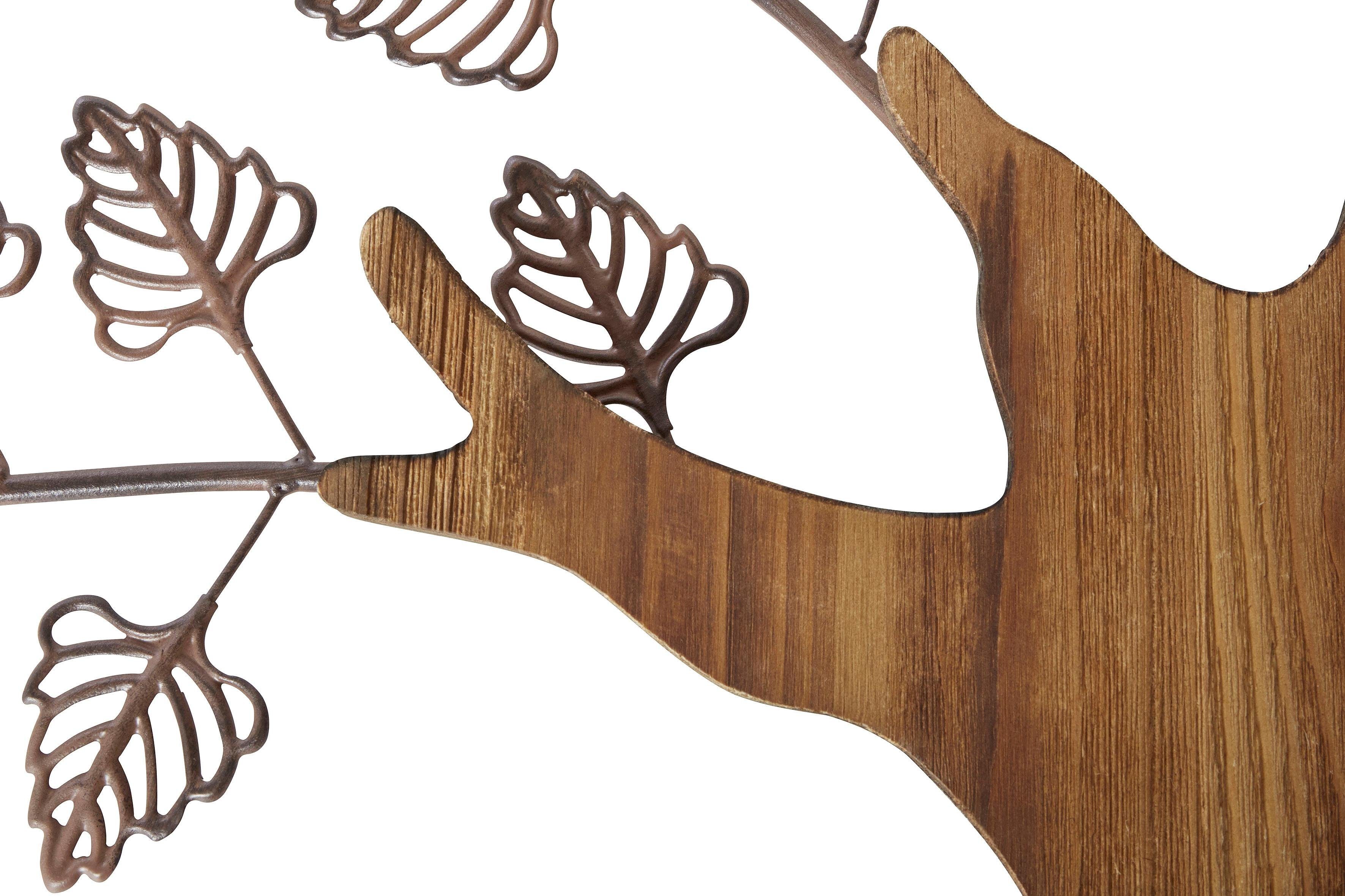 LIVING Baum, Materialmix AND Wanddekoobjekt HOFMANN MORE aus Holz und Metall