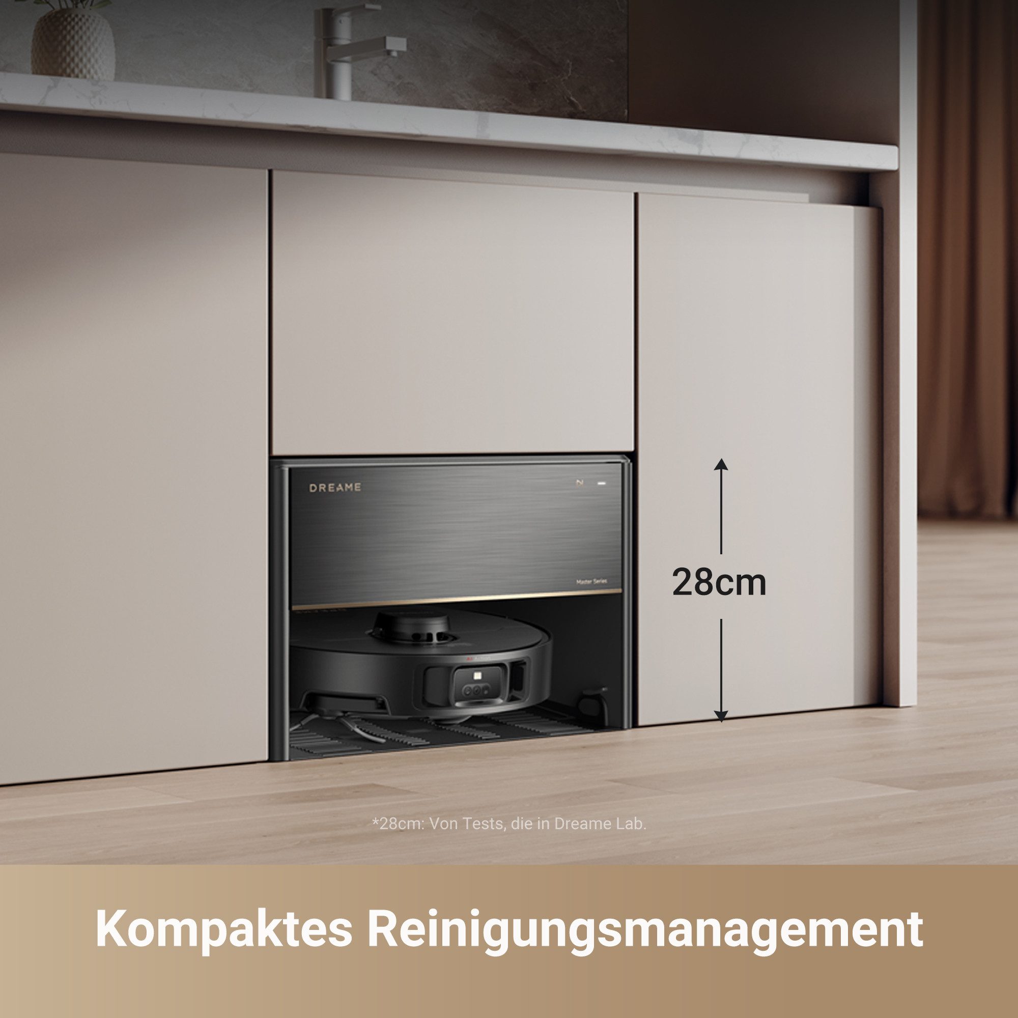 Dreame Saugroboter mit Wischfunktion Dreame X40 Master, direkter Wasseranschluss, 1000 W, 12.000Pa Saugkraft, 8-in-1-Basisstation mit automatischer Wartung