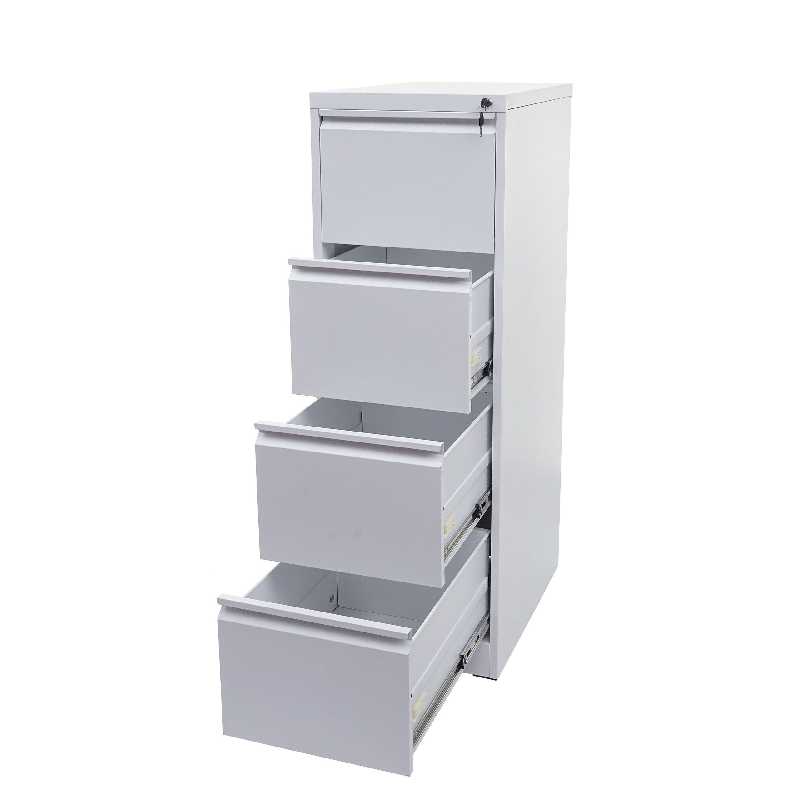 PROREGAL® Hängeregisterschrank Hängeregisterschrank 134x46x62cm Format Legal + A4 abschließbar Weiß