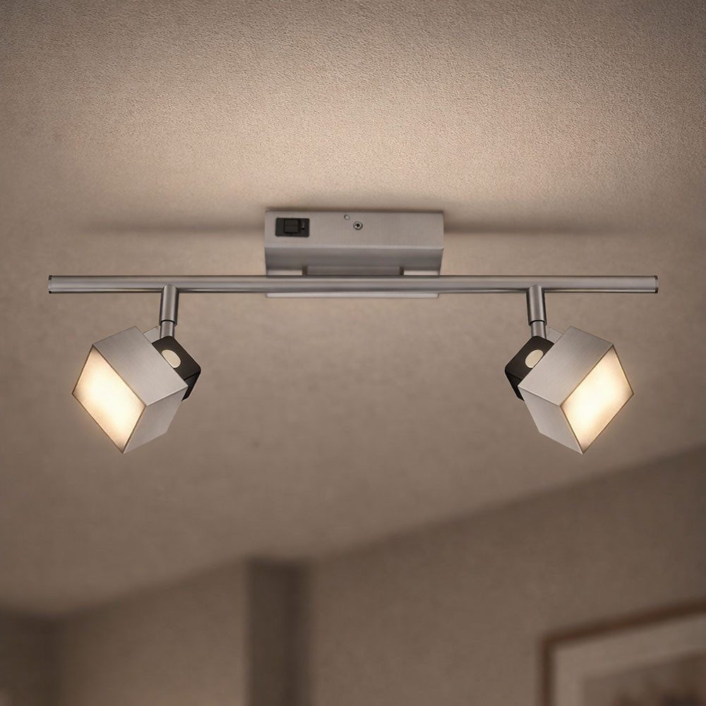 GLOBO LIGHTING LED Wandleuchte, LED-Leuchtmittel fest verbaut, Warmweiß, Deckenleuchte Spotlampe Wandleuchte LED Strahler schwenkbar 2 Flammig