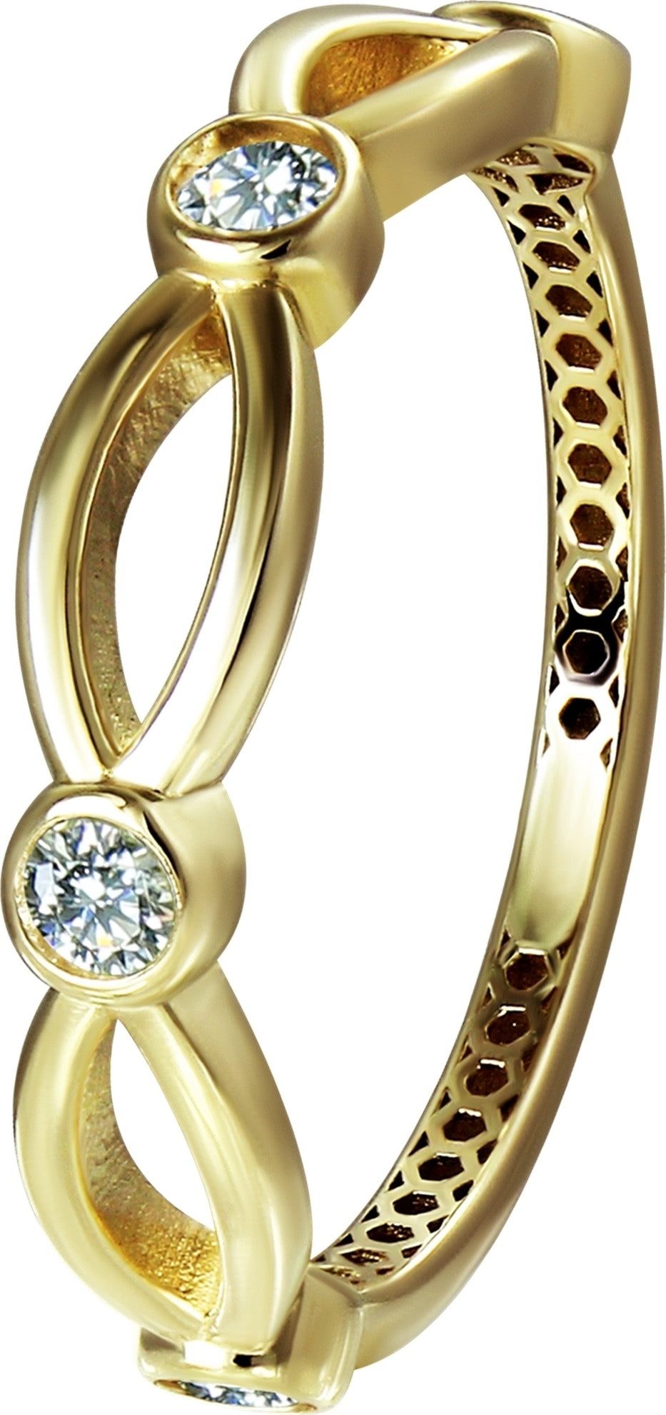 GoldDream Goldring GoldDream Gold Ring Zirkonia Ranke Gr.56 (Fingerring), Damen Ring Ranke, 56 (17,8), Echtgold, 333er Gelbgold, gold