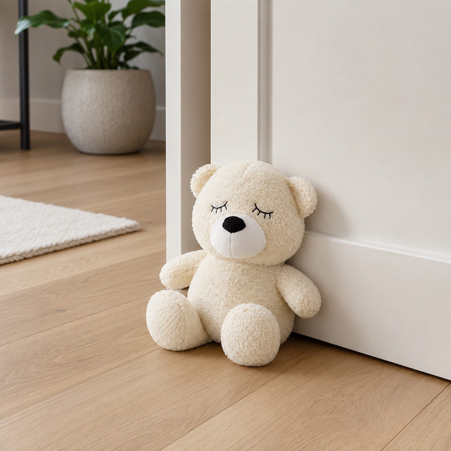 Mojawo Bodentürstopper XL Türstopper Türstopper Türbremse Teddy Creme H25cm