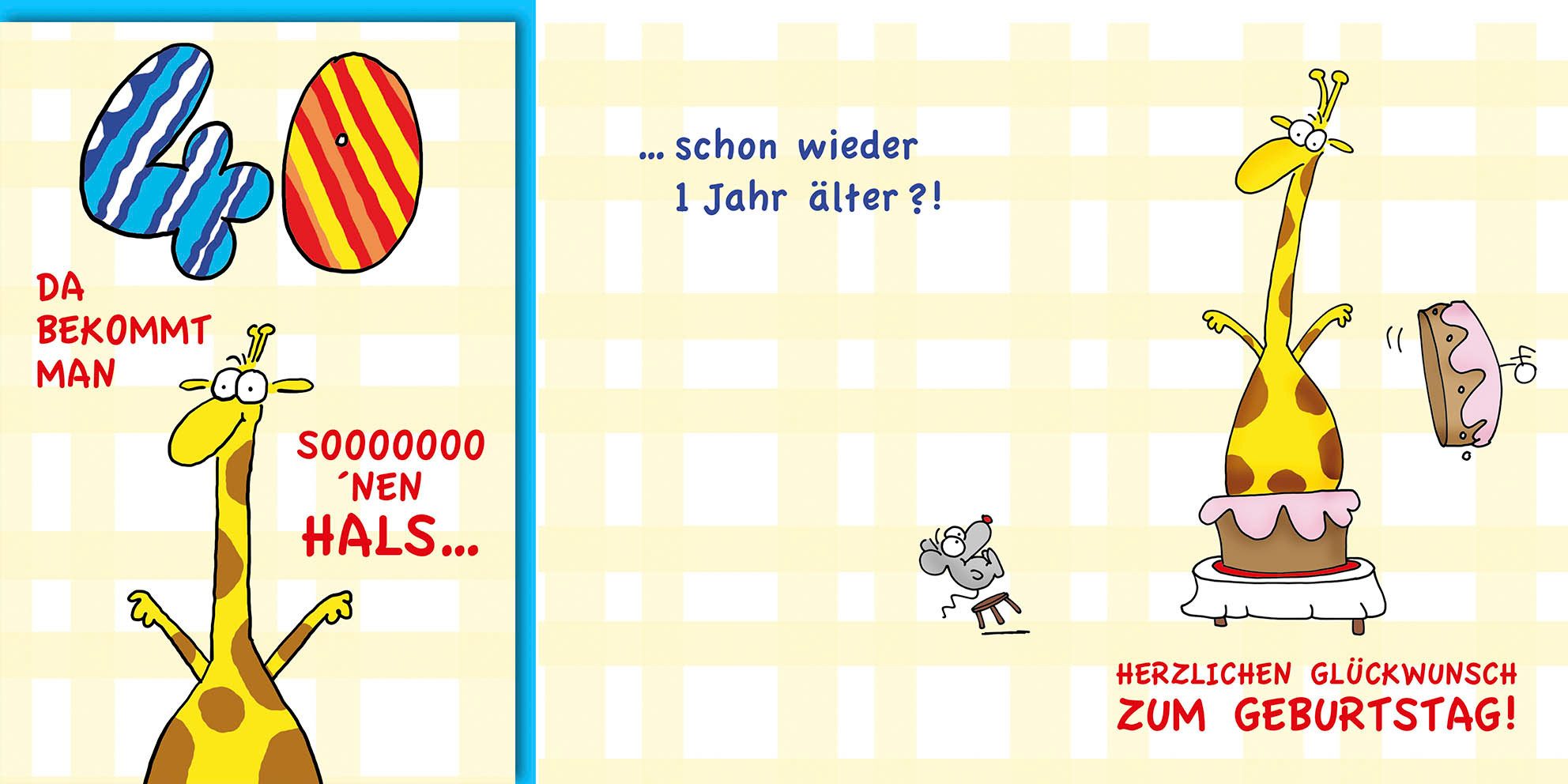 Verlag Dominique Grußkarten 40. Geburtstag Karte mit Umschlag, Postkarte