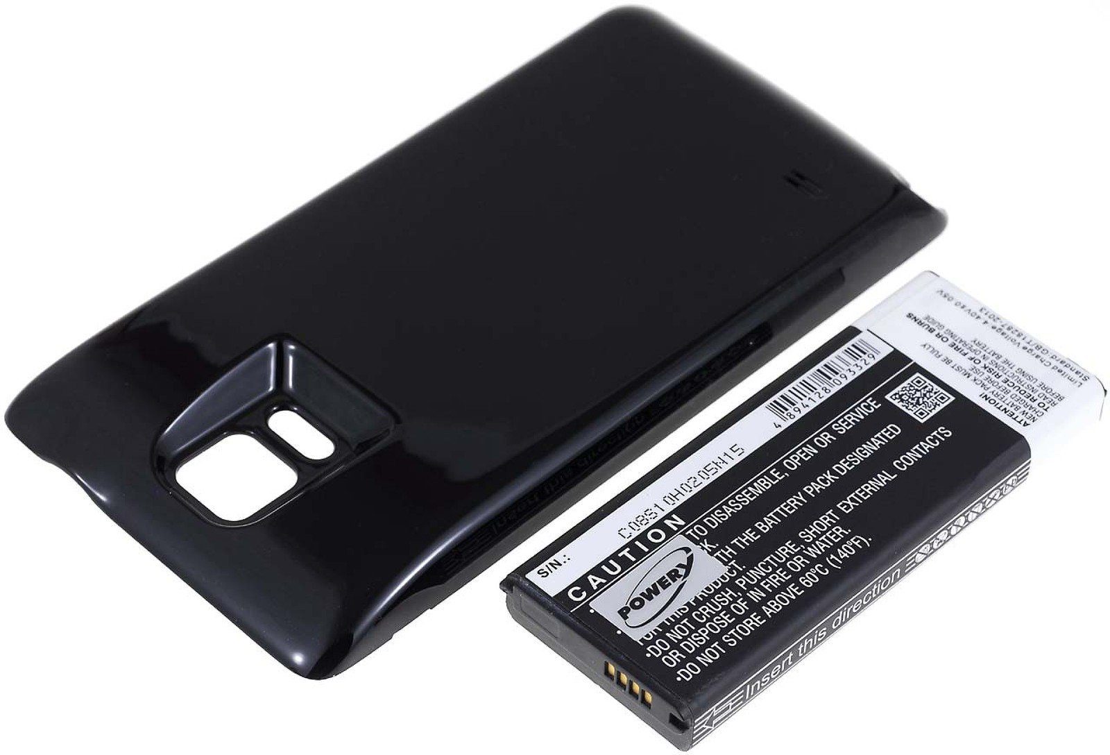 Powery Akku für Samsung Galaxy Note 4 (chinesisches Modell) 6000mAh Schwarz Smartphone-Akku 6000 mAh (3.9 V)