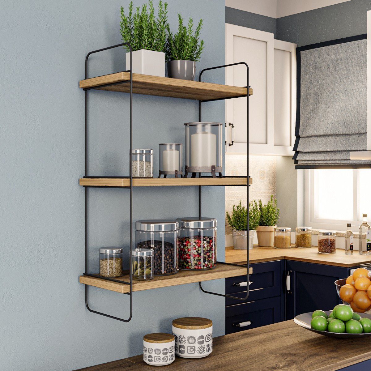 Skye Decor Wandregal 100% MELAMINE COATED PARTICLE BOARD, 66 cm x 20 cm x 40 cm N1711