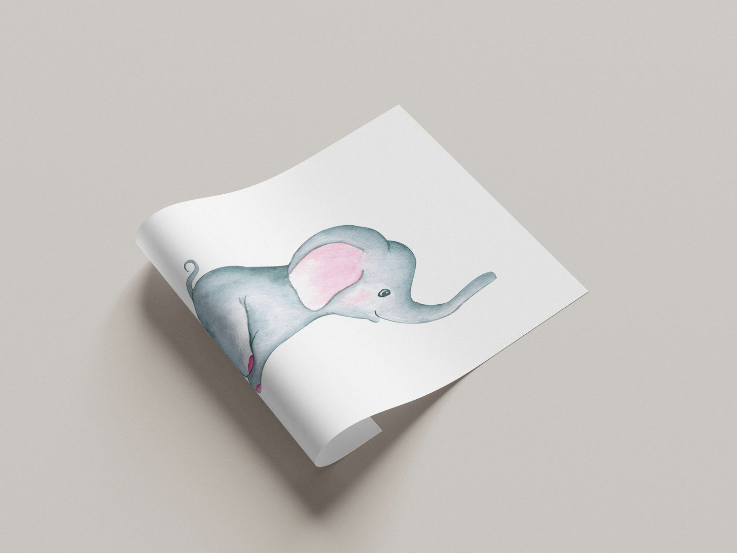 Lüttenhütt Bild mit Rahmen oder Poster, Elefant mit Spruch, Elefant, Elefanten, Elefanten Bilder, Fantasy, Tiere (1 St), HD Premium Druck