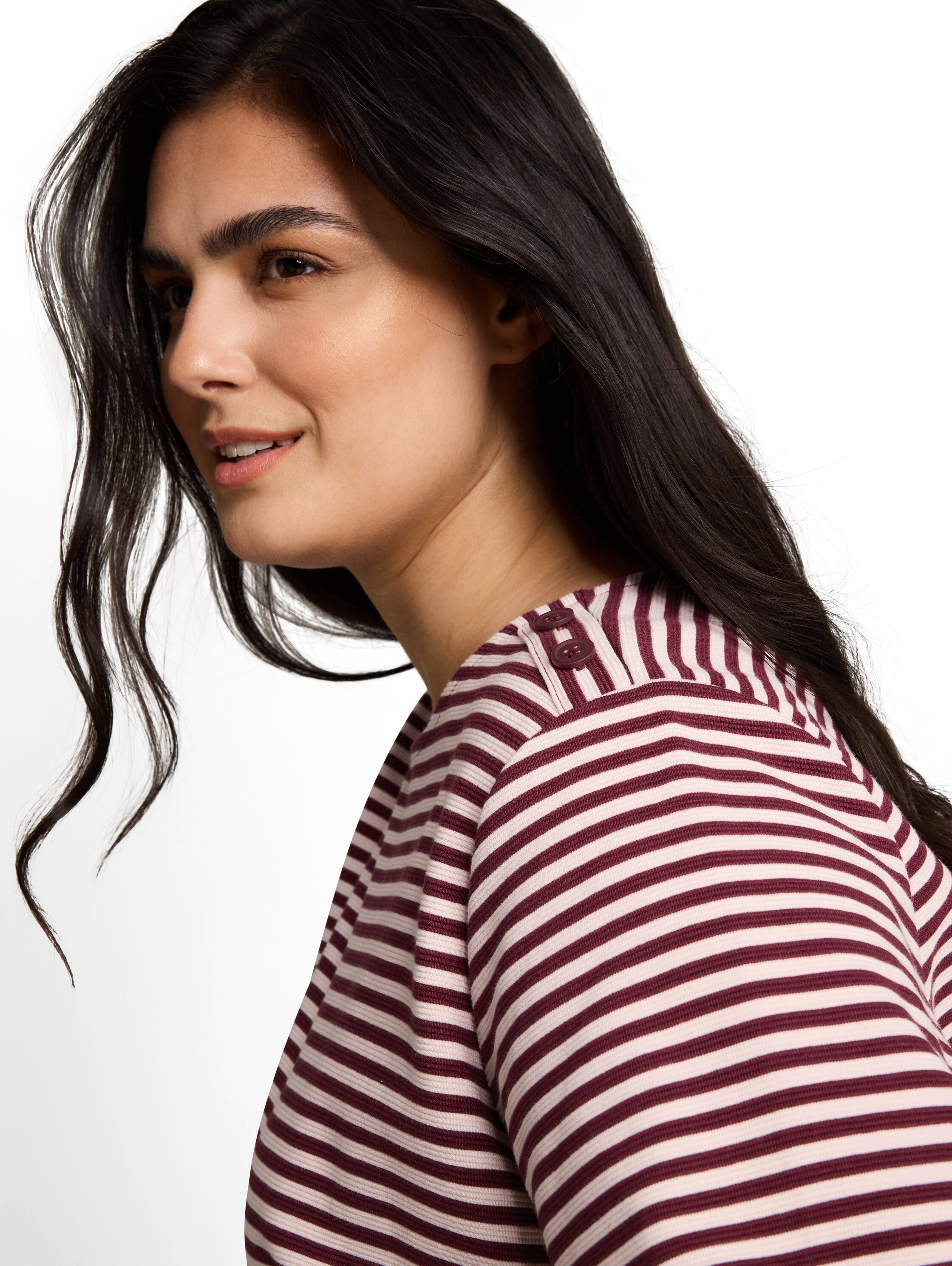 TOM TAILOR PLUS T-Shirt TTP T-Shirt mit Streifen Muster