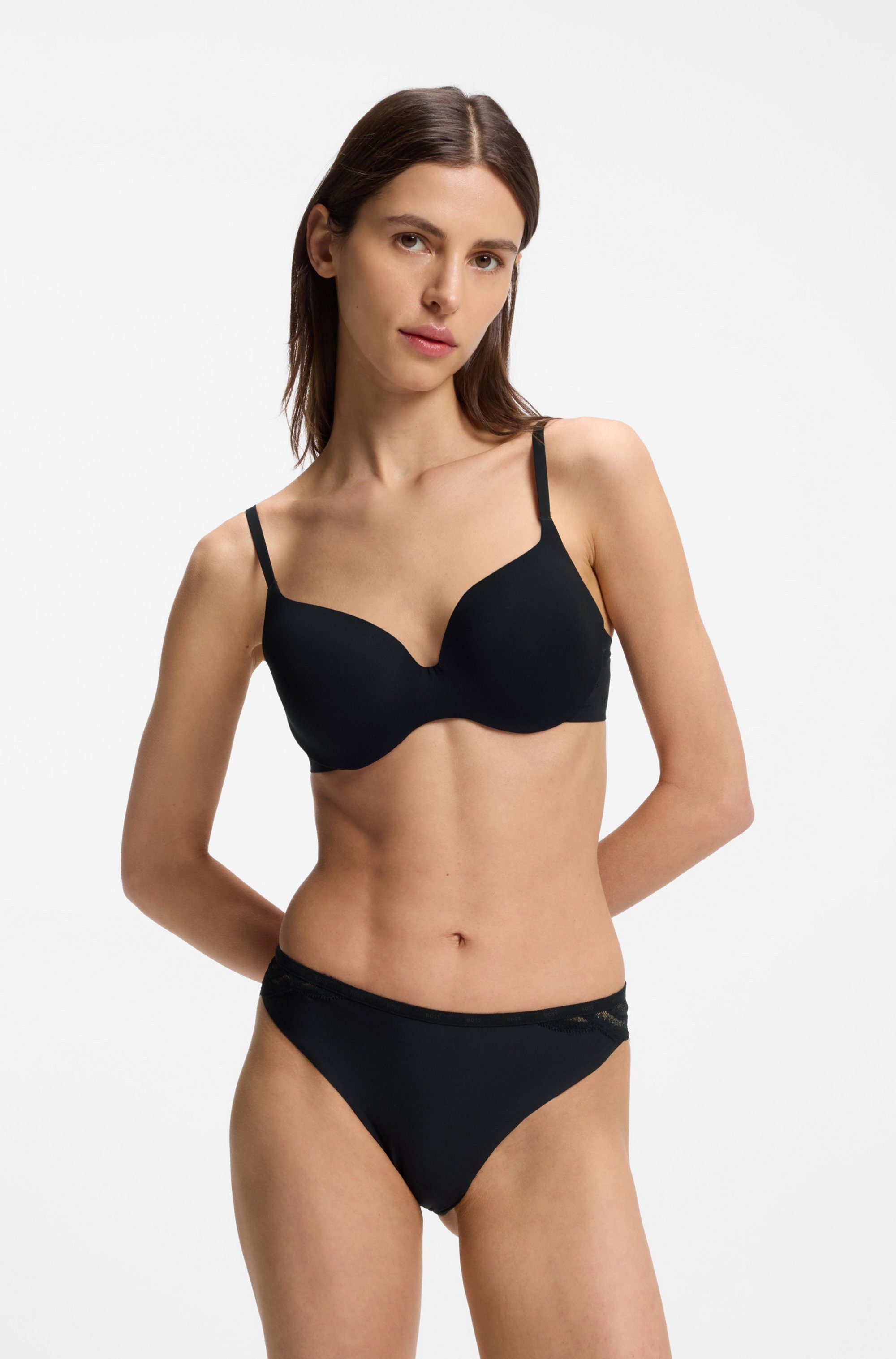 BOSS Brasilslip 3P LACE (3-St) aus supersoftem Material mit nicht abzeichnendem Schnitt