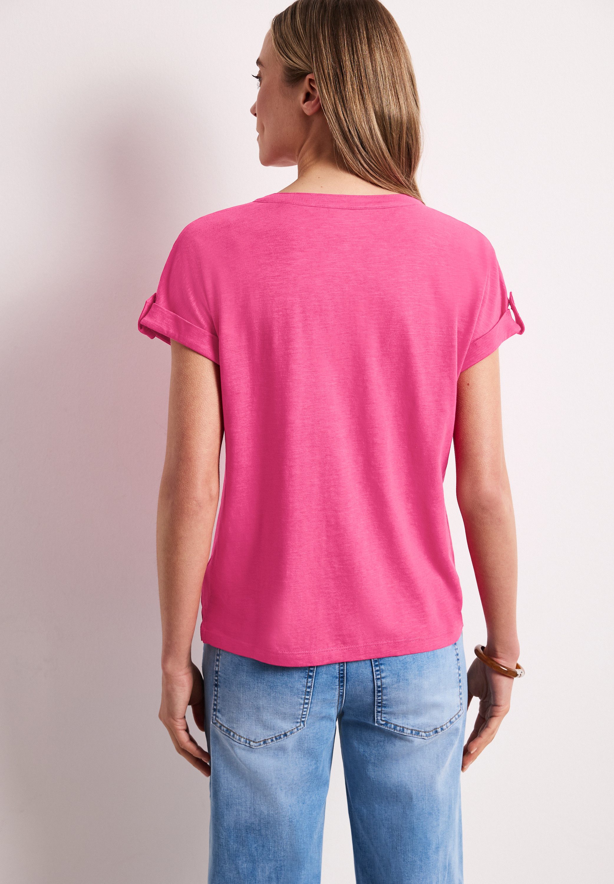 STREET ONE T-Shirt mit geschlitztem Rundhalsausschnitt – Bild 2 von 5