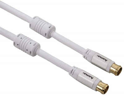 Hama Hama Sat TV Antennen-Kabel Anschluss-Kabel Quick-Fix 90dB 4K UHD HD Koax-Kabel SAT-Kabel, F-Stecker, (200 cm), 2 m