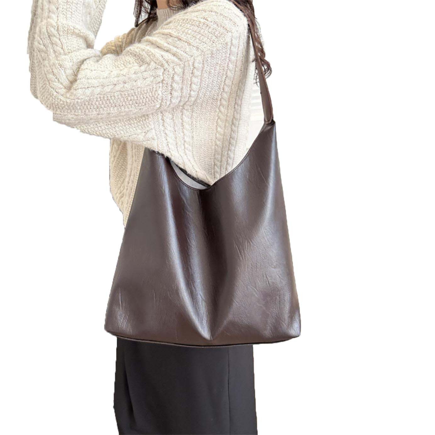 Zaewry Henkeltasche Weiche Kunstleder für Frauen Hobo-Taschen Tote Umhängetasche