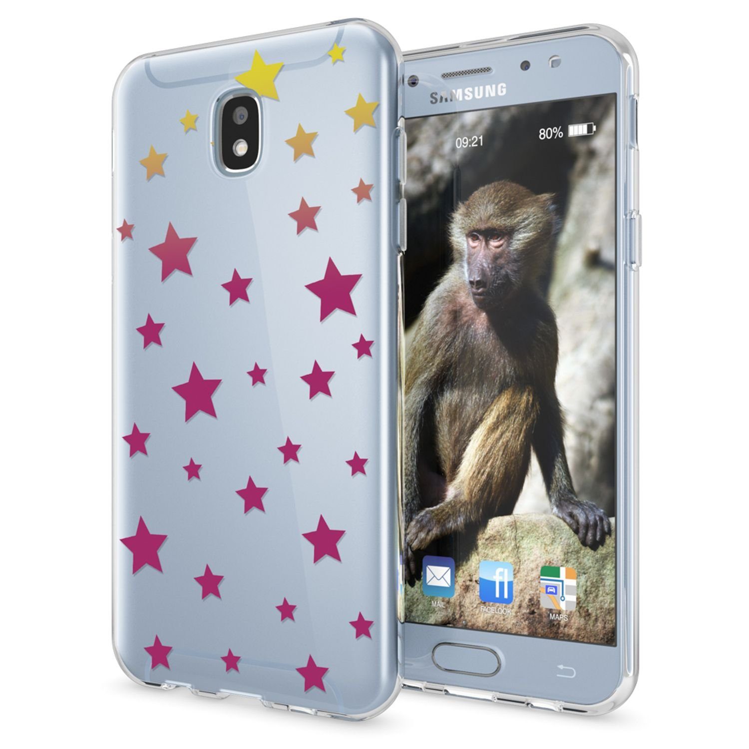 Nalia Smartphone-Hülle Samsung Galaxy J5 (2017), Motiv Silikon Hülle / Print Cover / Muster Schutzhülle / Design Case