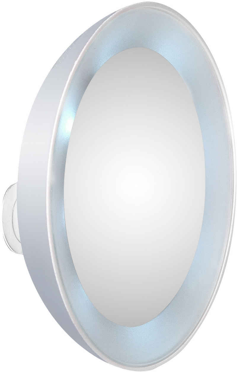 TWEEZERMAN Kosmetikspiegel, 15-fach Vergrößerung mit LED-Beleuchtung