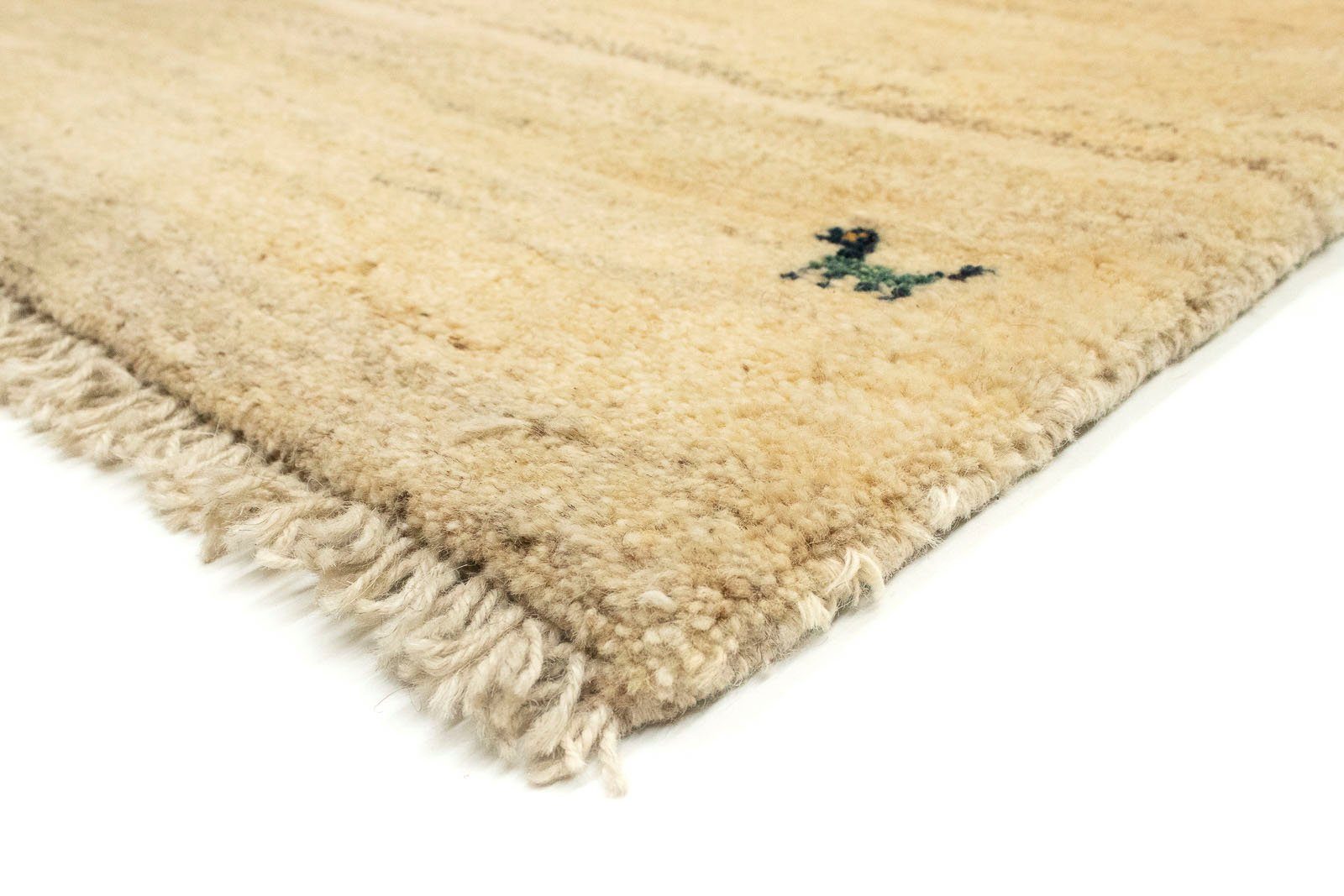 morgenland, Wollteppich Gabbeh 18 rechteckig, natur, mm, handgeknüpft Teppich handgeknüpft Höhe: