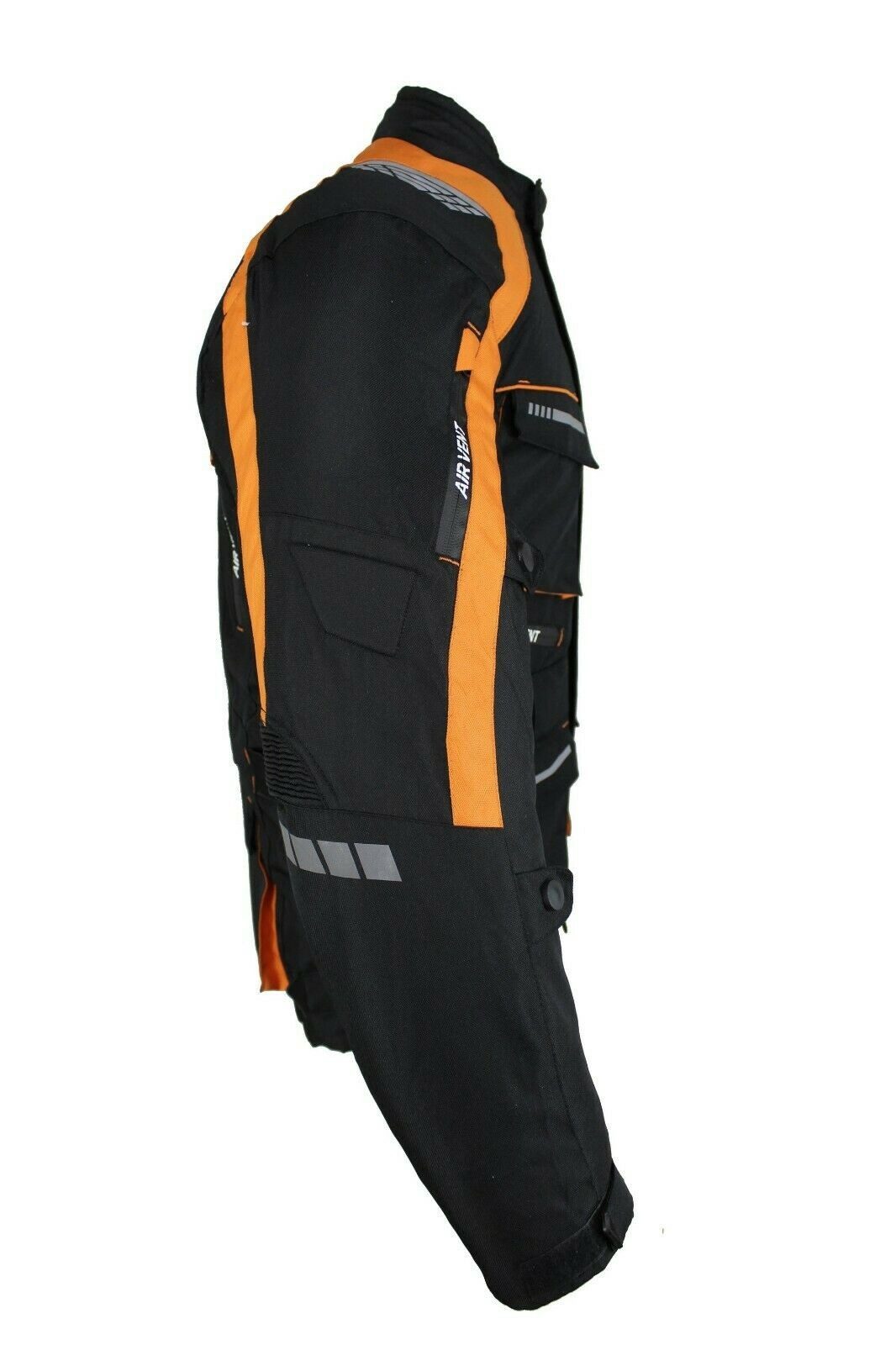 Alpha Speeds Motorradjacke Herren Motorrad Textil Jacke Biker wasserdicht Jacke mit Protektoren Sport, Innenjacke ist trennbar: All Season, Orange – Bild 4 von 5