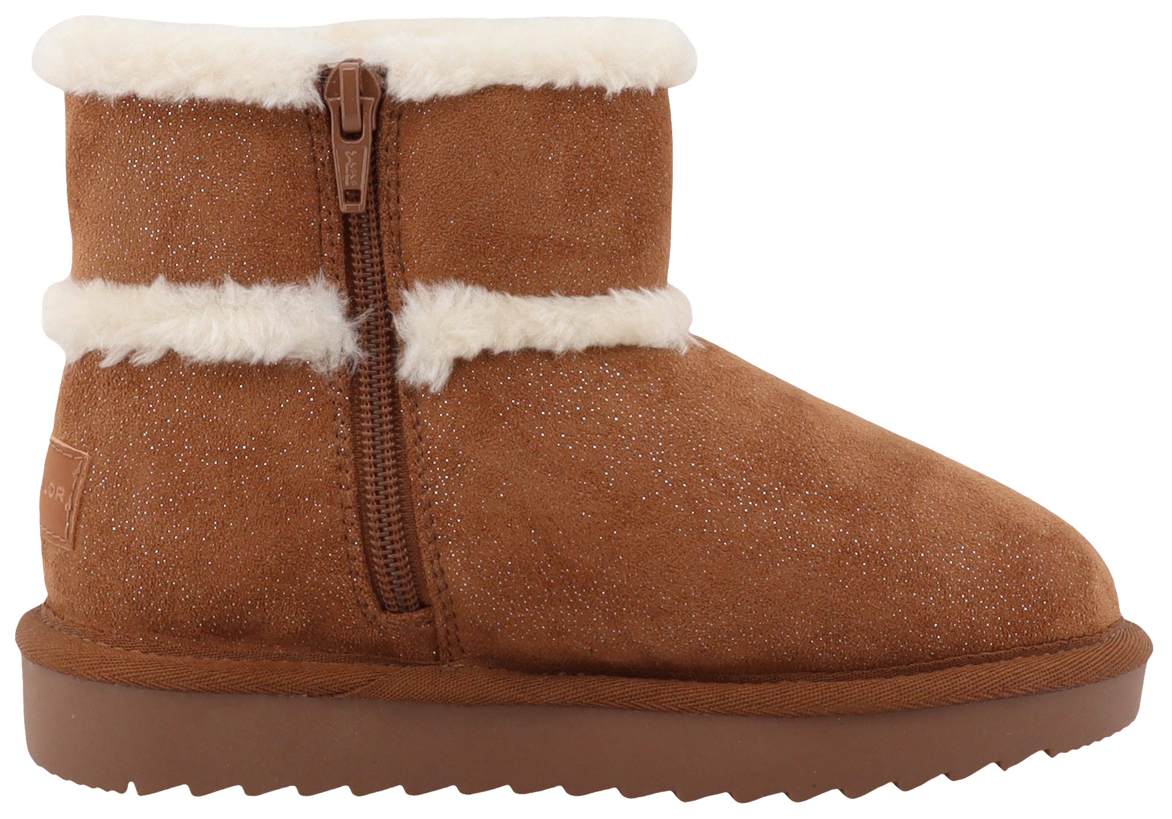 TOM TAILOR Winterboots, Plateau, Schlupfboots mit edlem Glitzerdruck