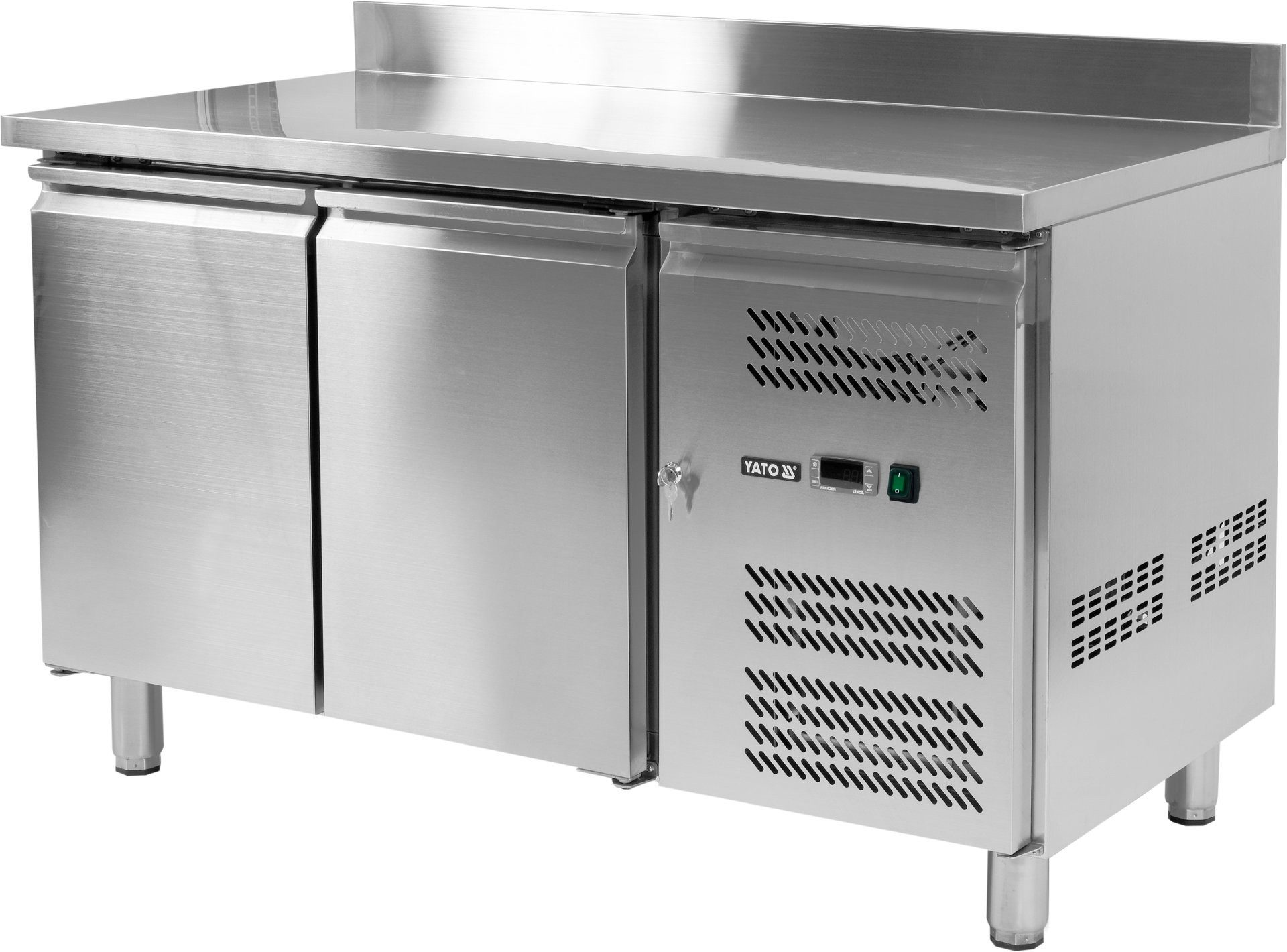Yato Arbeitstisch Kühltisch 2-türig, Linie 700, Edelstahl, -2 bis +8°C