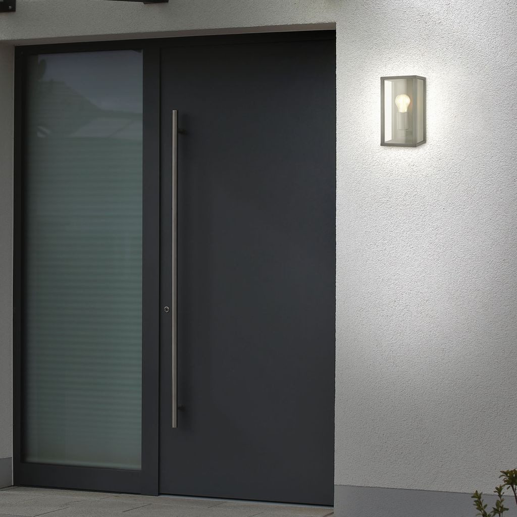 Briloner Leuchten Außen-Wandleuchte 3638-015, ohne Leuchtmittel, Abhängig vom Leuchtmittel - Warmweiß / Neutralweiß / Kaltweiß, Außenleuchte, 26x14x13,5cm, Schwarz, max.12W, E27, Aussen, Hauswand