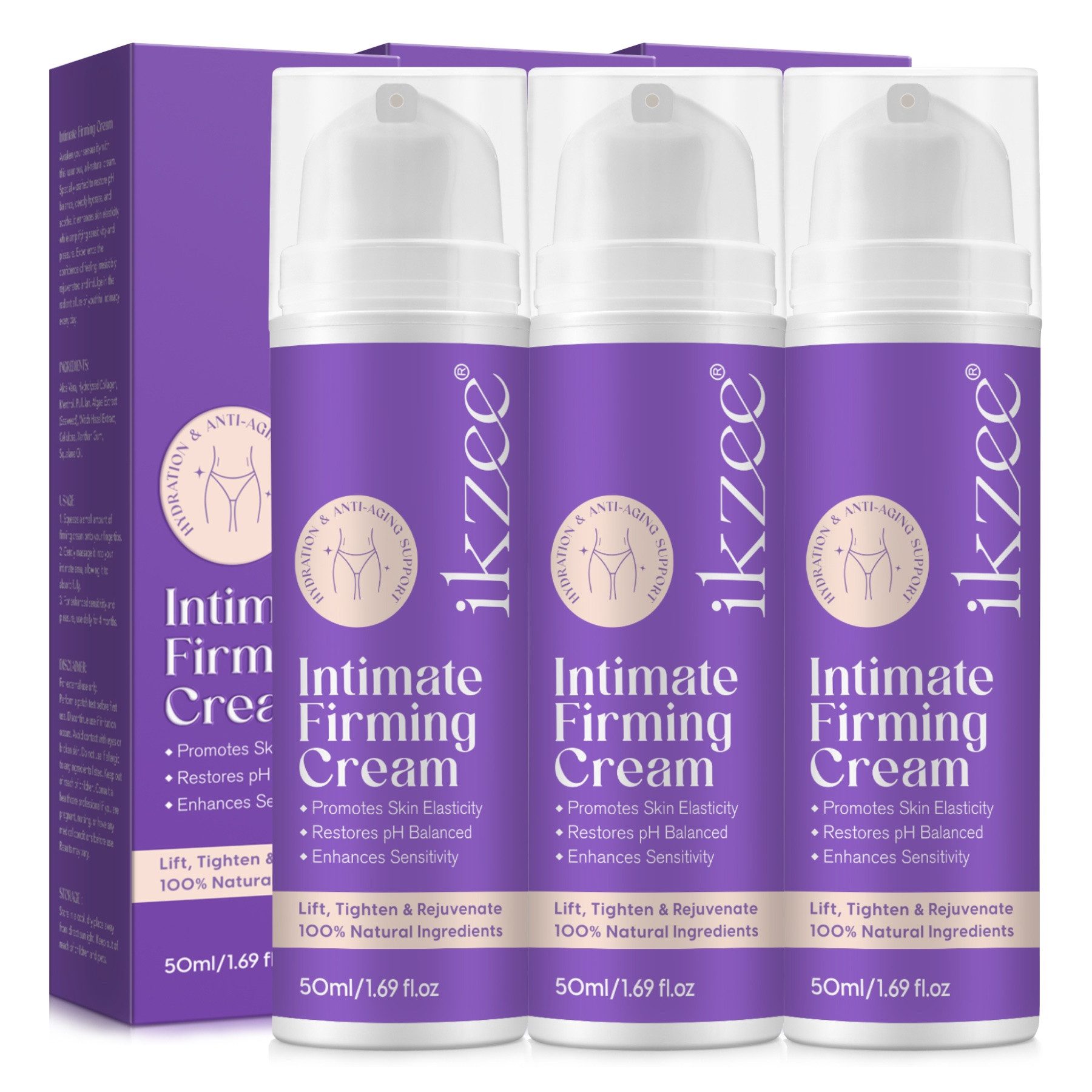 P-Beauty Cosmetic Accessories Intimcreme Intimpflege Vaginal Creme Feuchtigkeitscreme Lifting Firming Cream, 3-tlg., Vaginal Feuchtigkeitscreme, Creme, Pflege