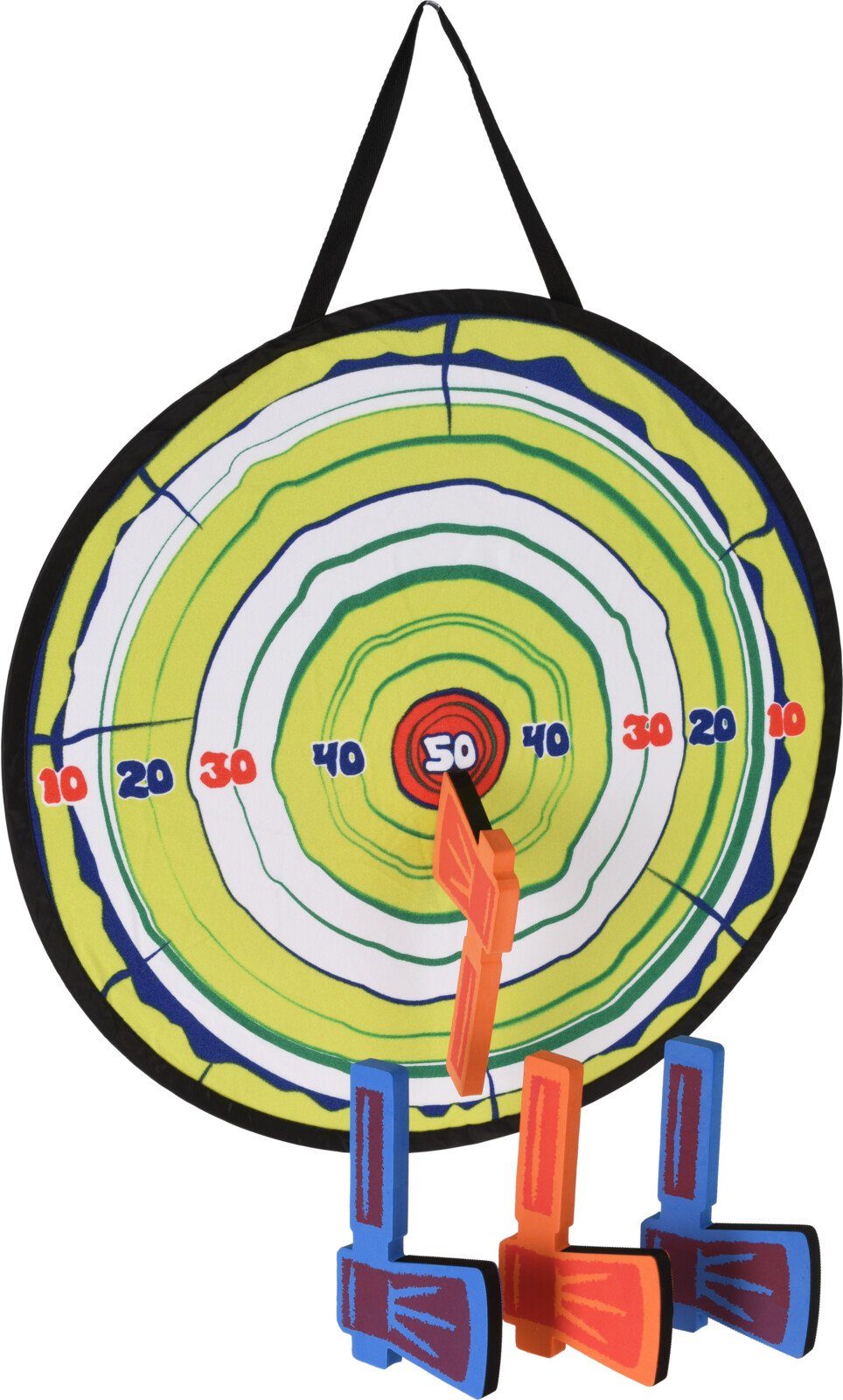 Koopman Spiel Gartenspiel Klett Ø 57 cm Kinderspiel Axtwerfen, Wurfspiel, Axtswerfen, Gartenspiel, Kinderspiel, Klettspiel, Wurfspiel