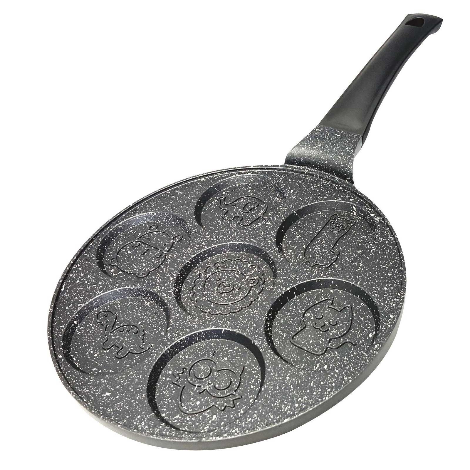 Cheffinger Crêpepfanne Pancakes Bratpfanne Pfannkuchen Motiv Antihaft, Aluminium (Spar-Set), induktionsfähig