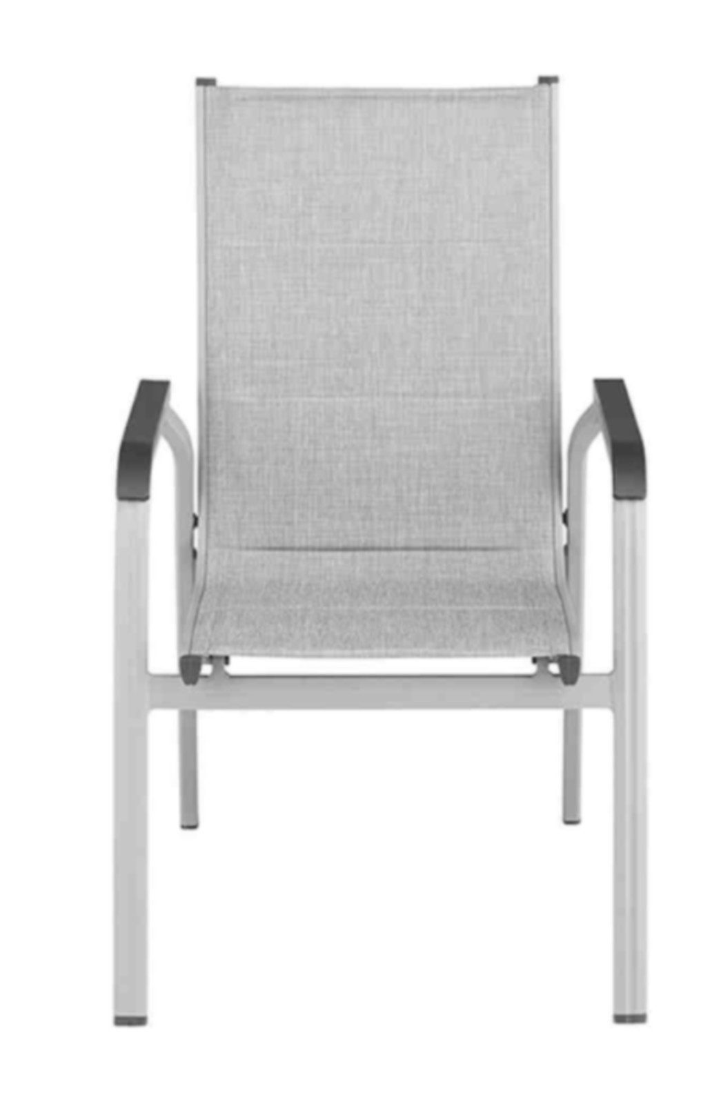 KETTLER Stapelstuhl BasicPlus Padded Stapelsessel, silber / hellgrau