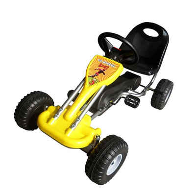 DOTMALL Go-Kart Kinderfahrzeug, Tretfahrzeug für Kinder 3-5Jahre, bis 30 kg