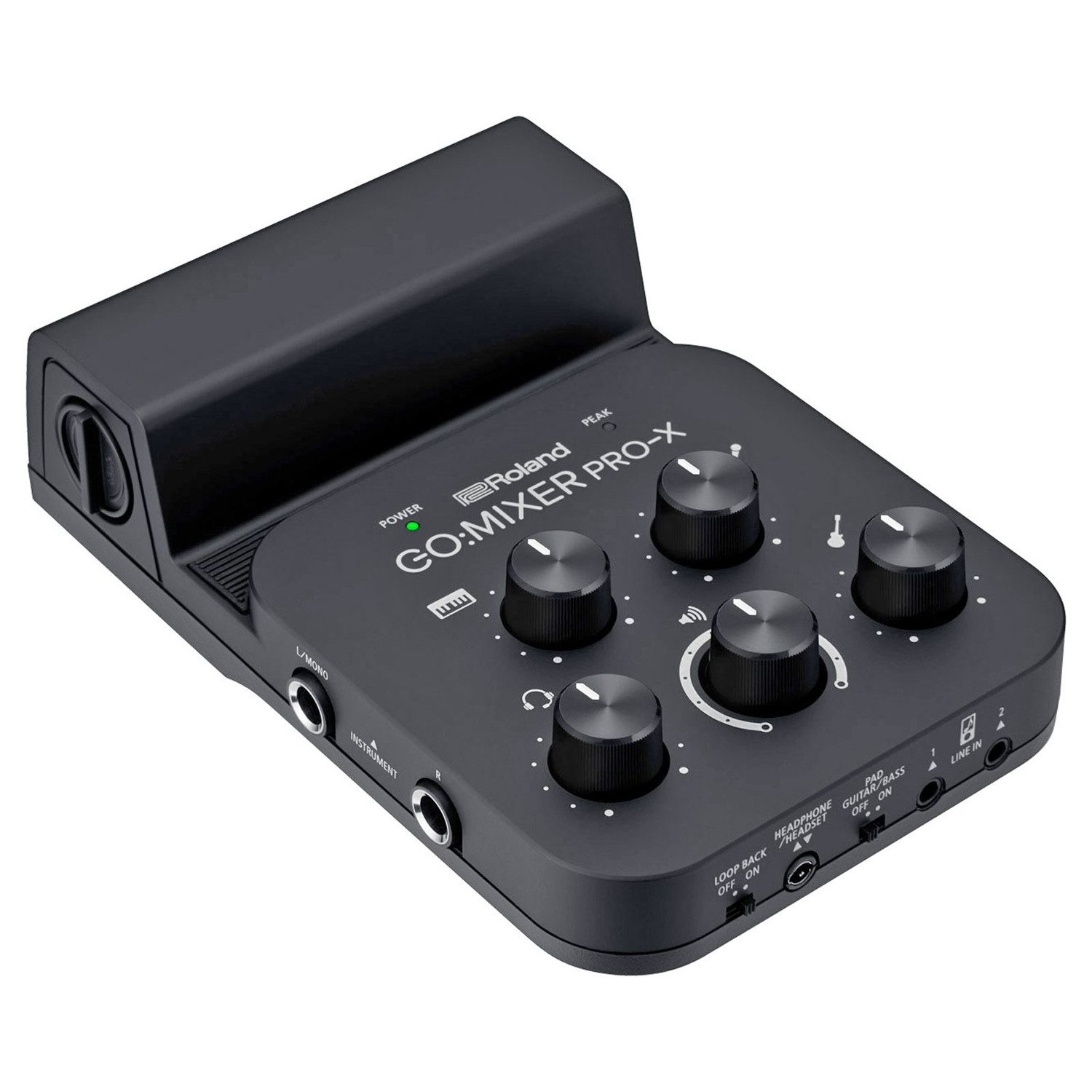 Roland Audio Roland GO:Mixer Pro-X Audio-Interface + Bonus In-Ear Kopfhörer Digitales Aufnahmegerät (Kompakter Audio-Mixer für Mobilgeräte)