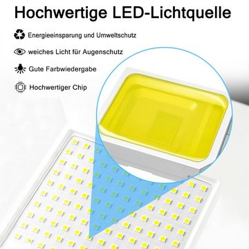AUFUN LED Flutlichtstrahler 5x100W Wasserdicht IP66 Kaltweiß/Warmweiß