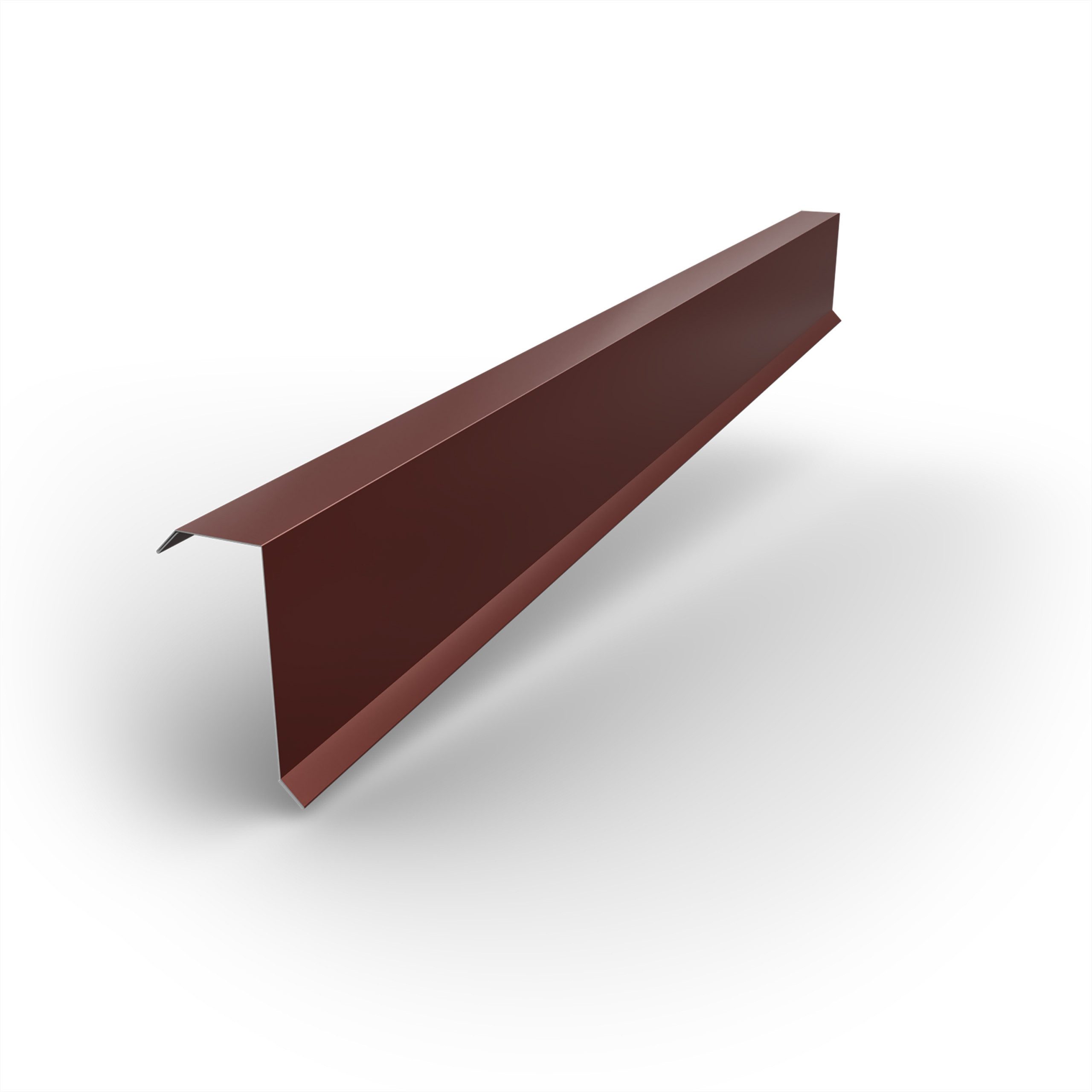 BRAVO Glattblech, Ortgangblech 1 m für Trapezblech – gerader Kantenwinkel 0,5 mm